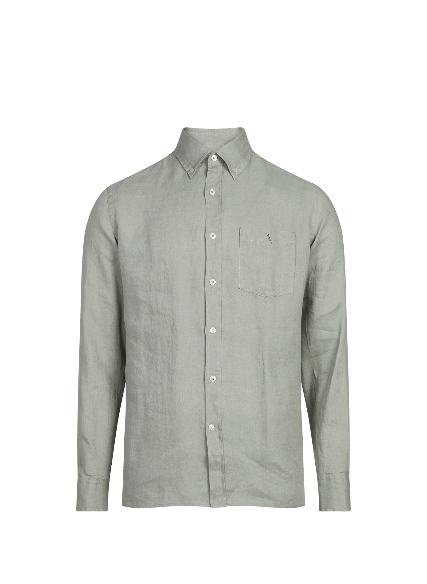 Shirt with American collar in linen AIGLE Green
