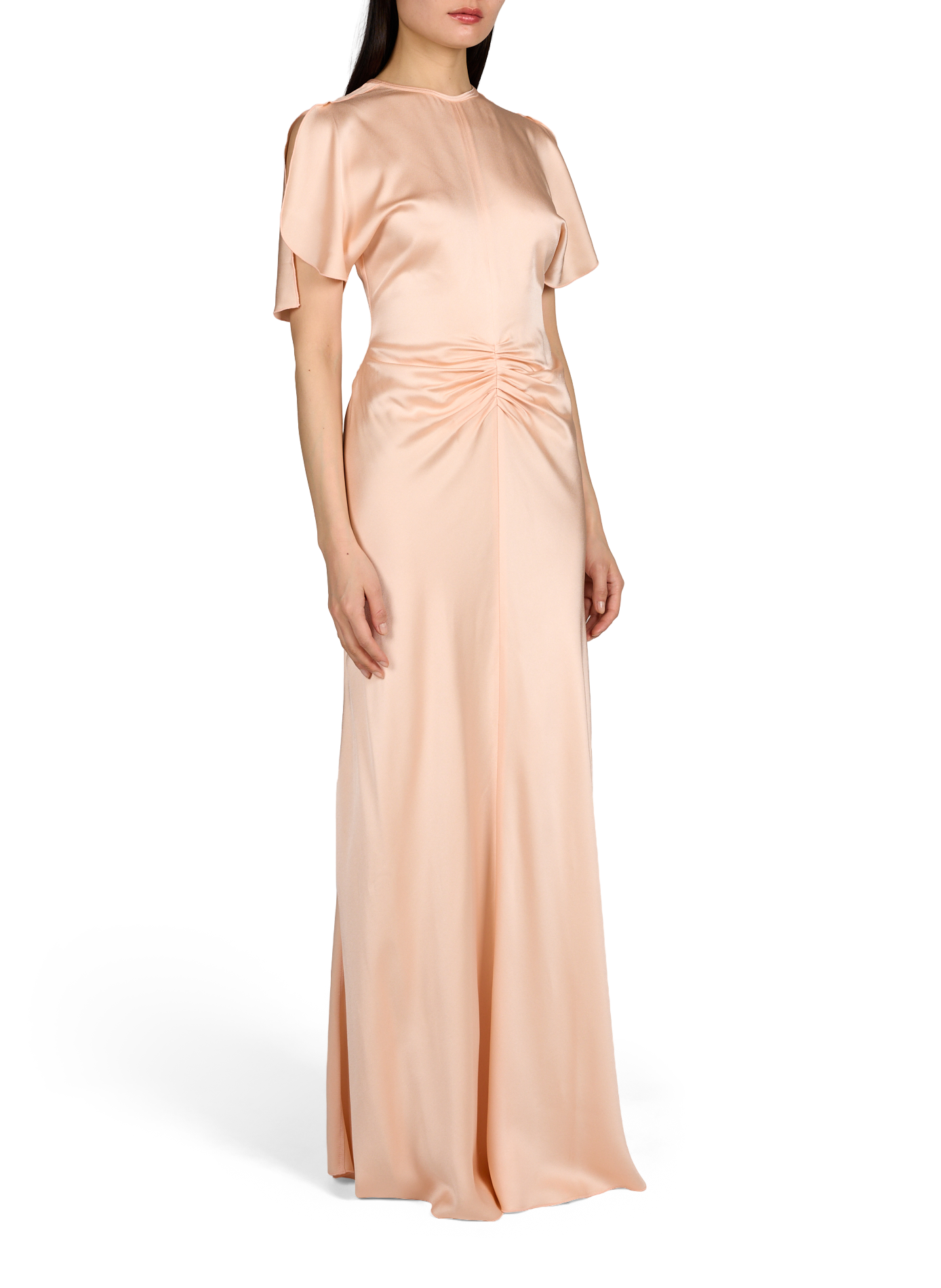 Vestido largo de satén Isabella VICTORIA BECKHAM Rosa