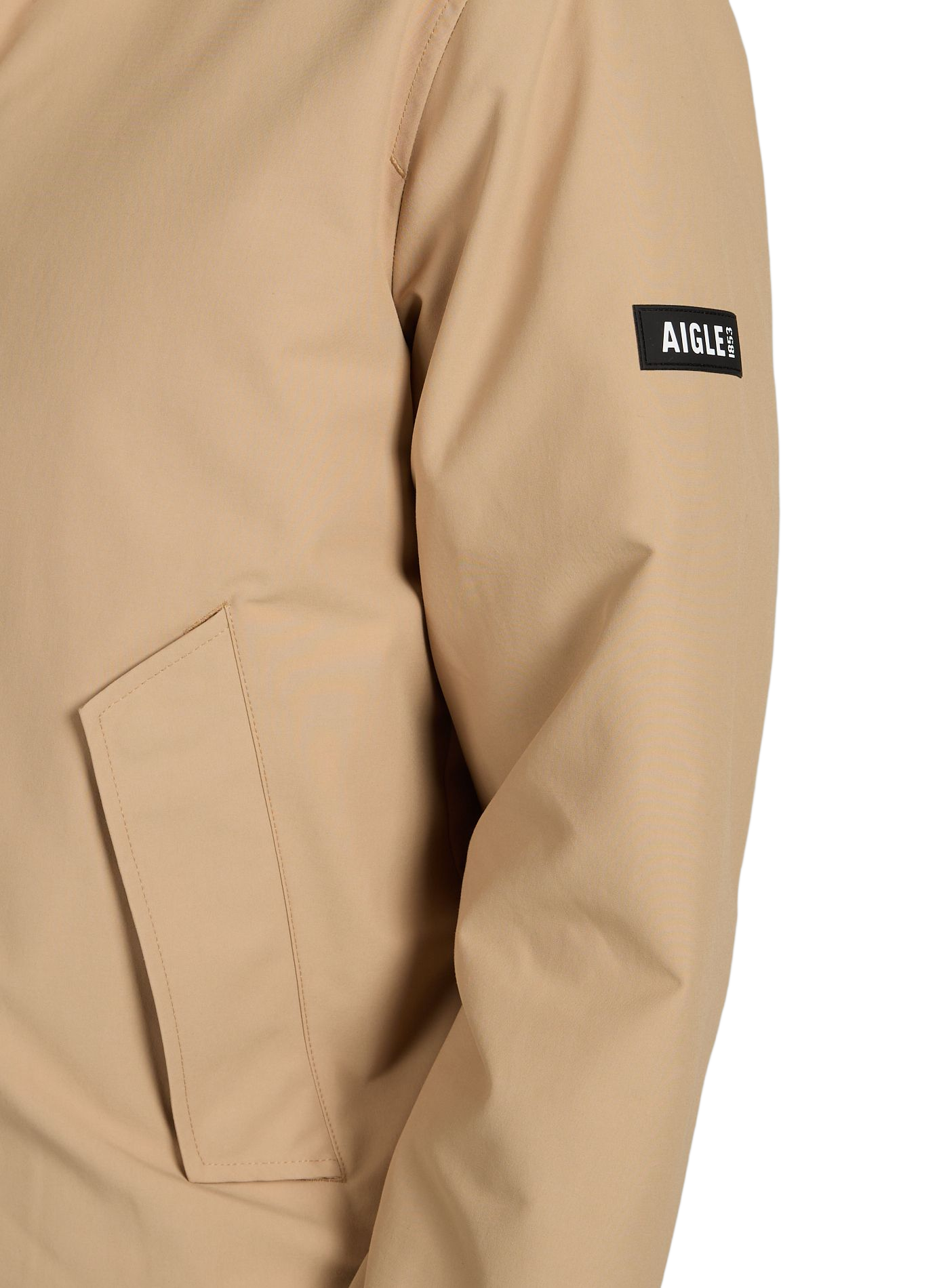 Veste courte Harrington en sergé déperlant AIGLE Beige
