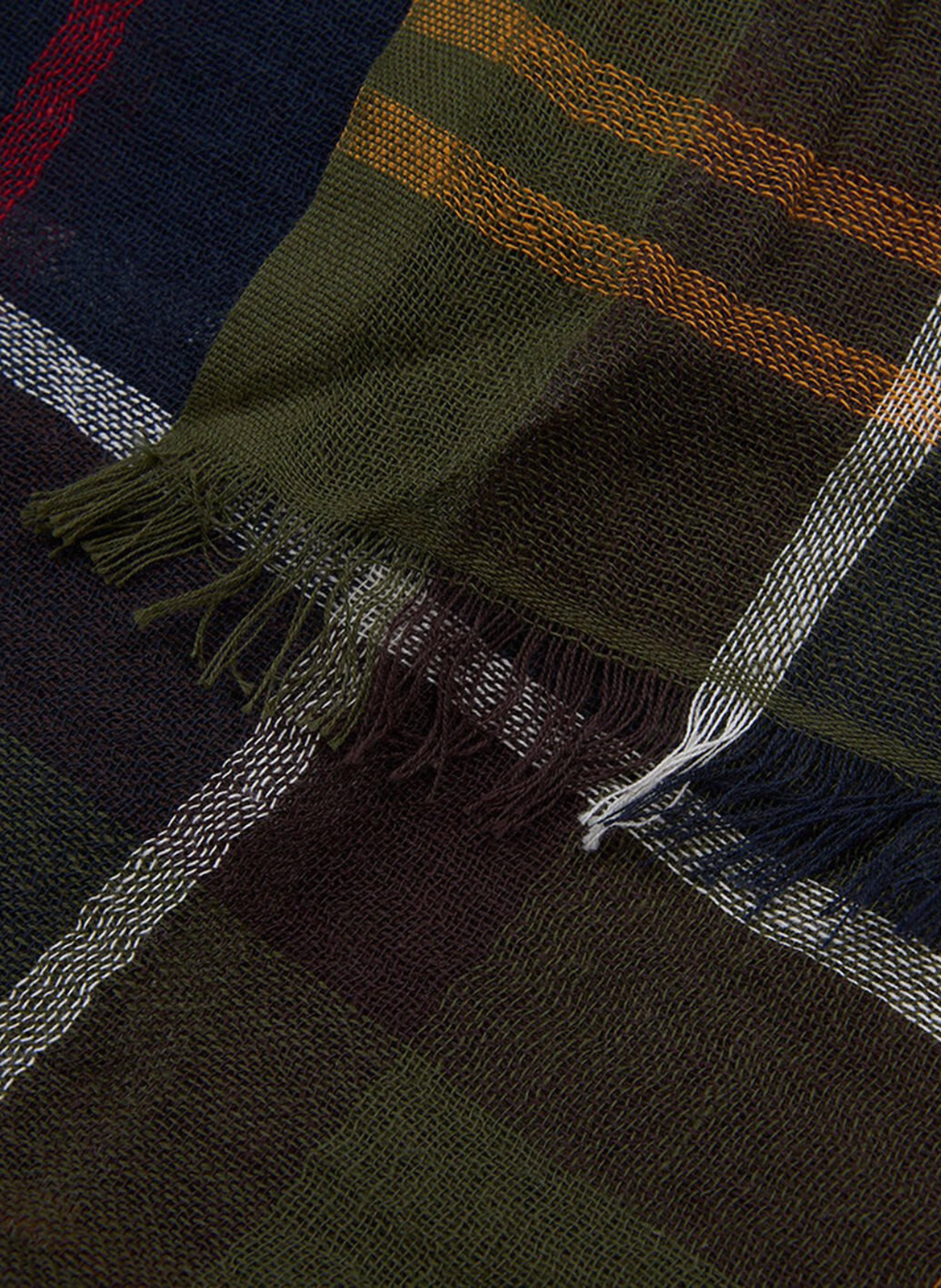 Echarpe tartan Welton en coton et lin BARBOUR Multicolore