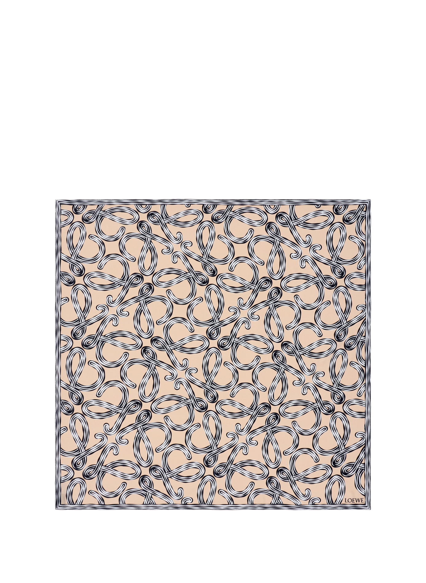 Printed silk scarf  LOEWE Beige