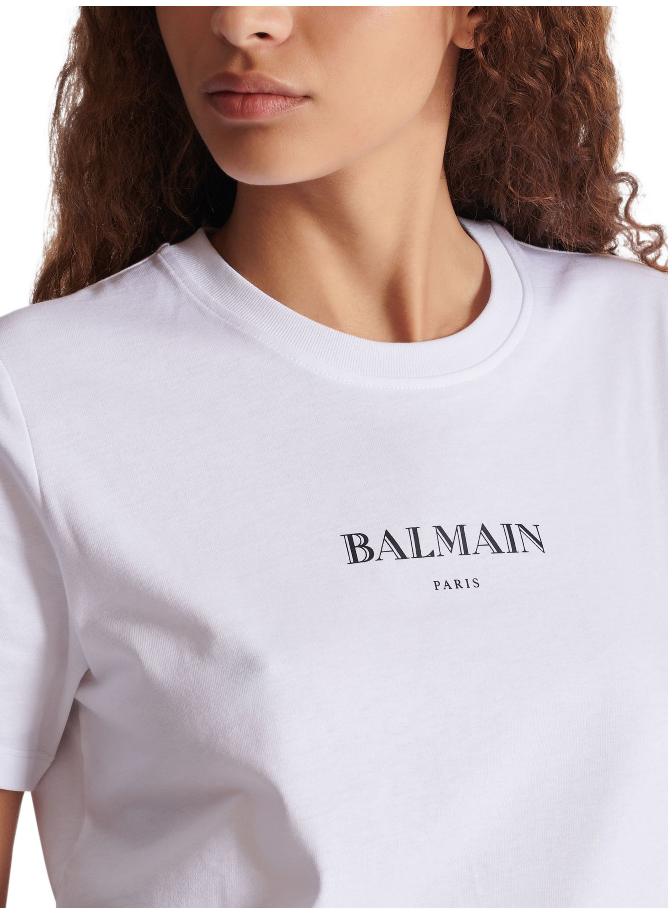 T-shirt avec imprimé balmain BALMAIN Blanc