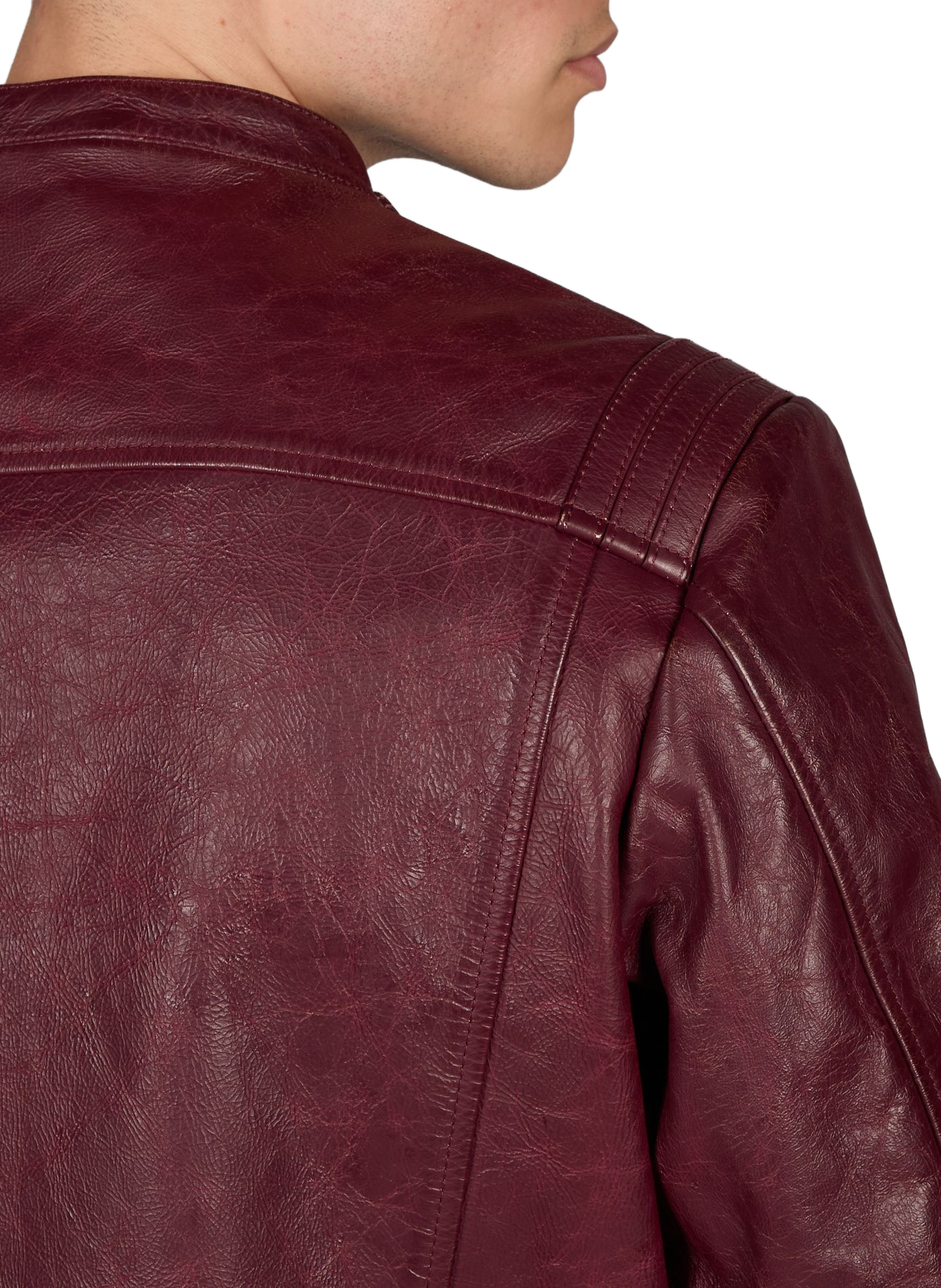 Lederjacke mit Reißverschluss 424 Rot