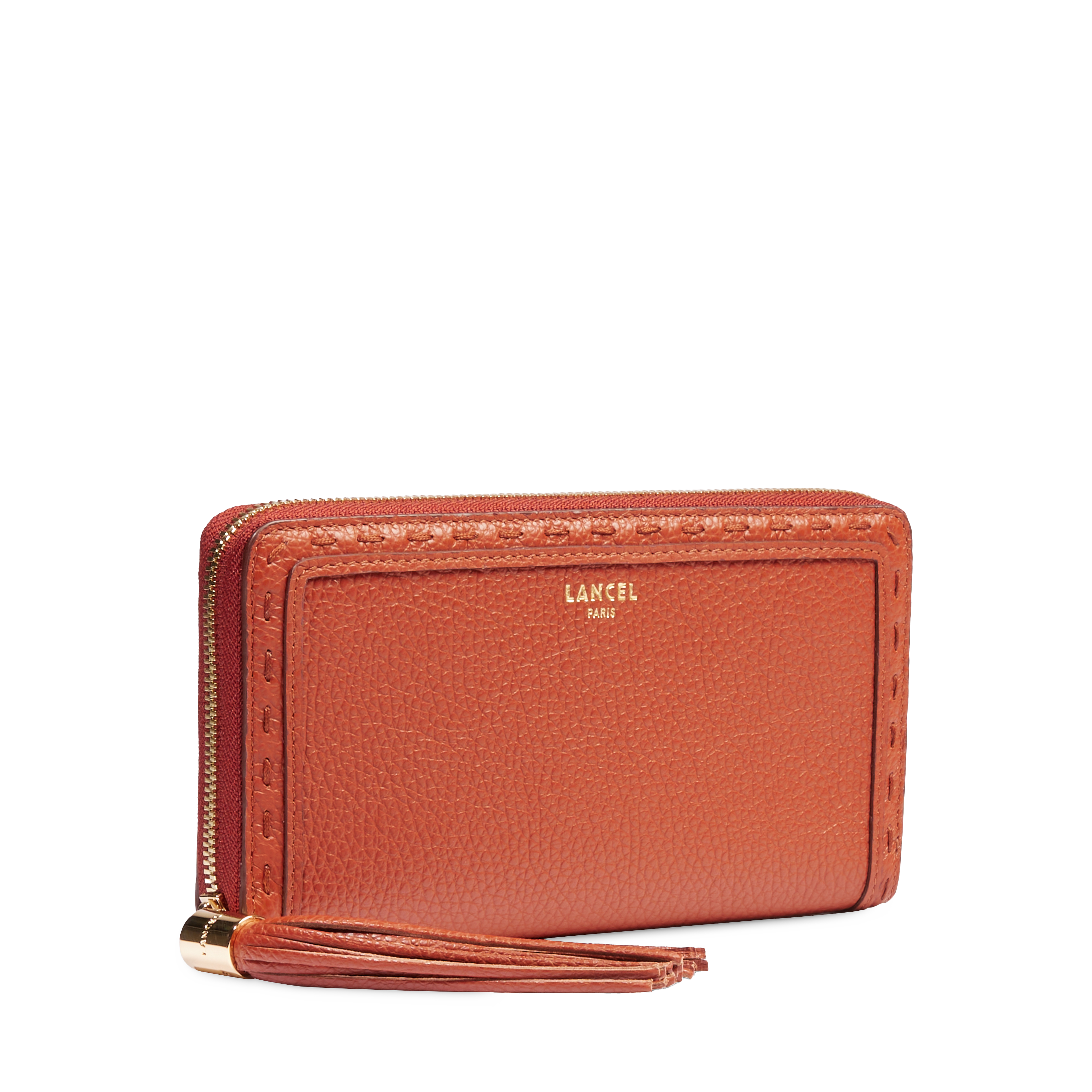 Portefeuille long zippé premier flirt de lancel en cuir LANCEL Marron