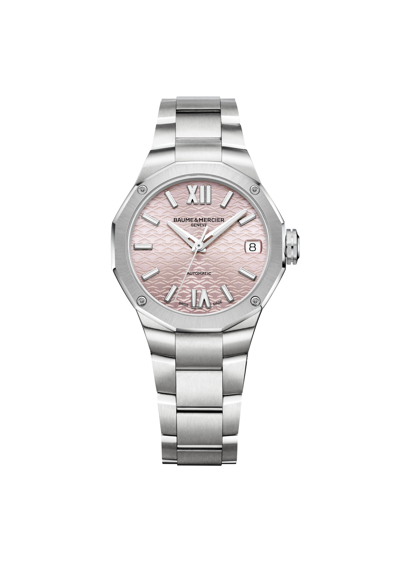 Montre automatique Riviera en acier inoxydable BAUME & MERCIER Rose