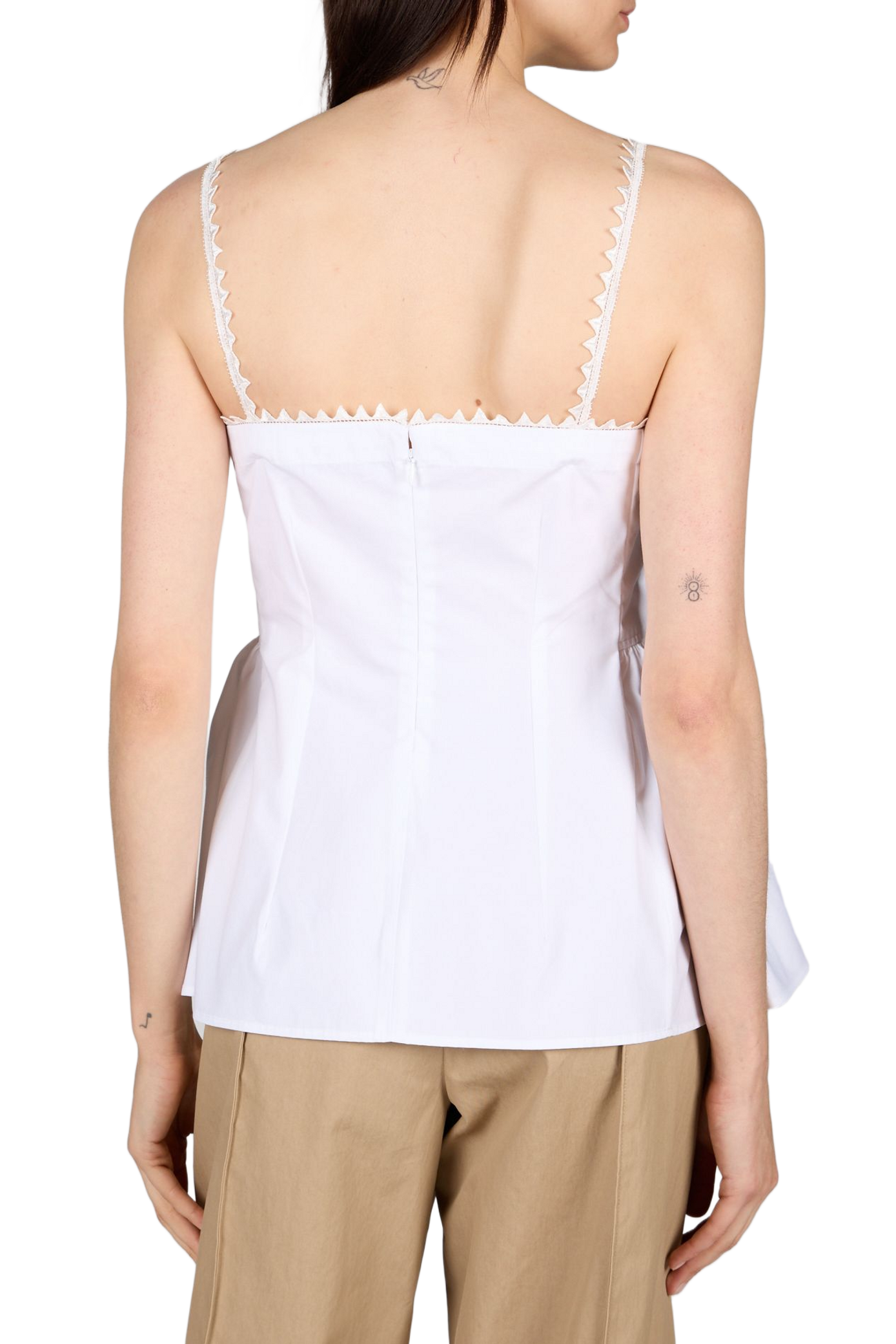 Flared Top The Traversin Top in Cotton JACQUEMUS White