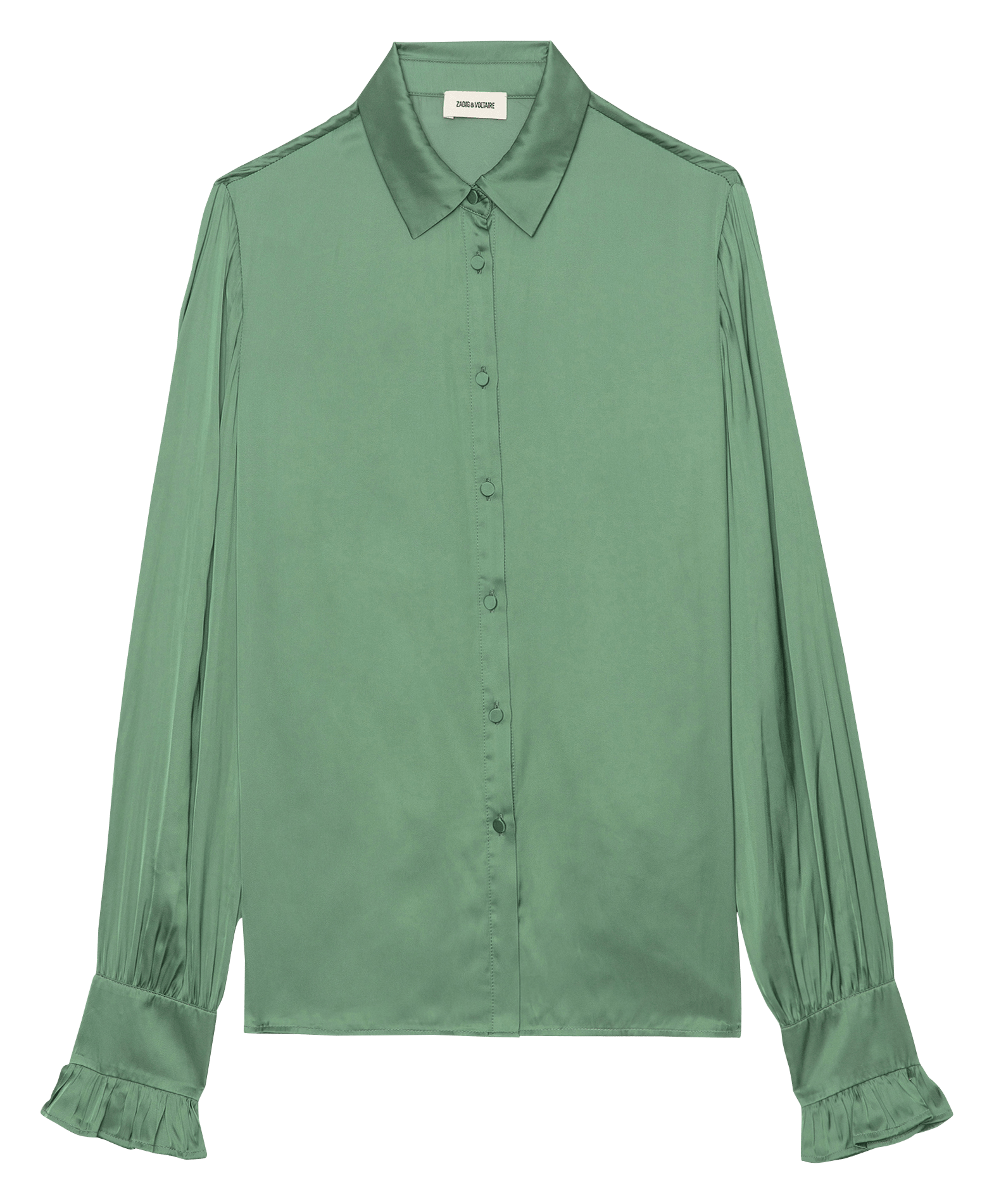 Chemise droite satinée thely ZADIG&VOLTAIRE Vert