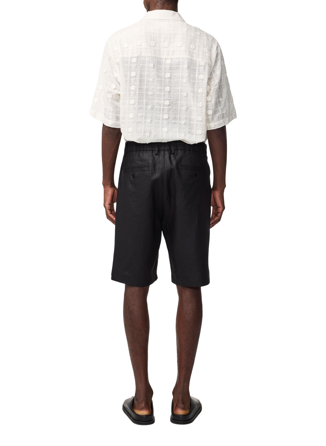 Short ample Kay in linen NN.07 Black