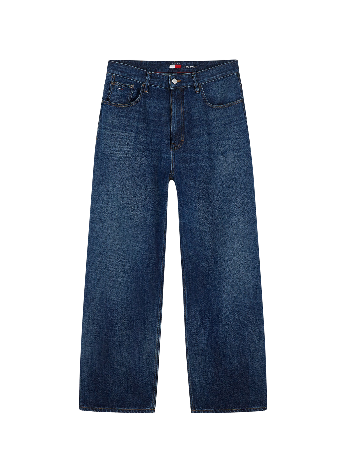 Jean droit en coton mélangé TOMMY HILFIGER Bleu