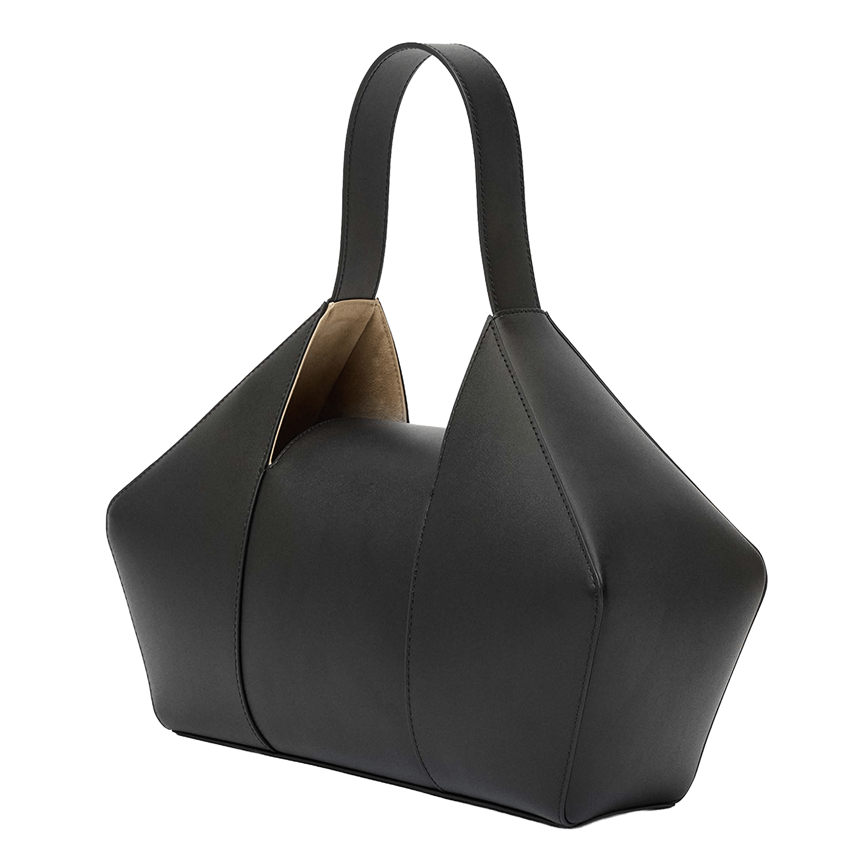 Sac cabas en cuir fractal SIMORRA Noir