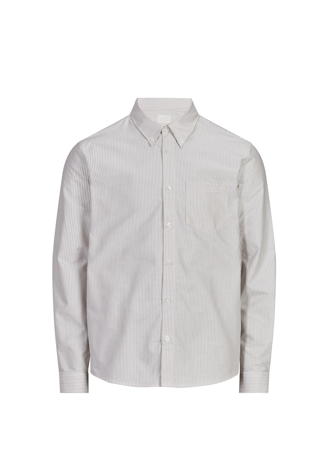 Oversized shirt with classic striped cotton collar A.P.C. Beige