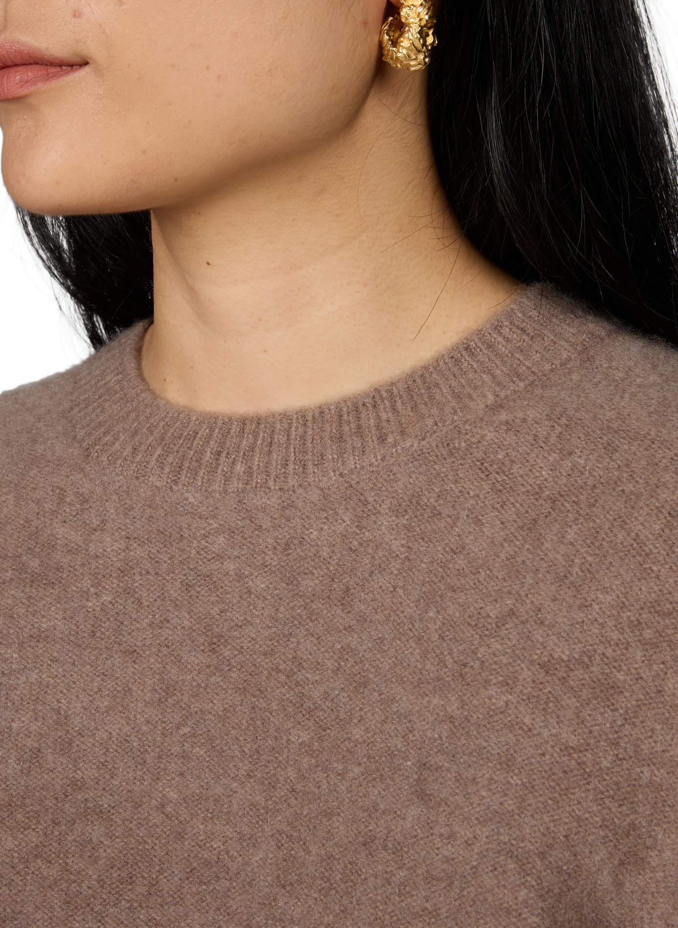 Pull col rond en cachemire VINCE Beige