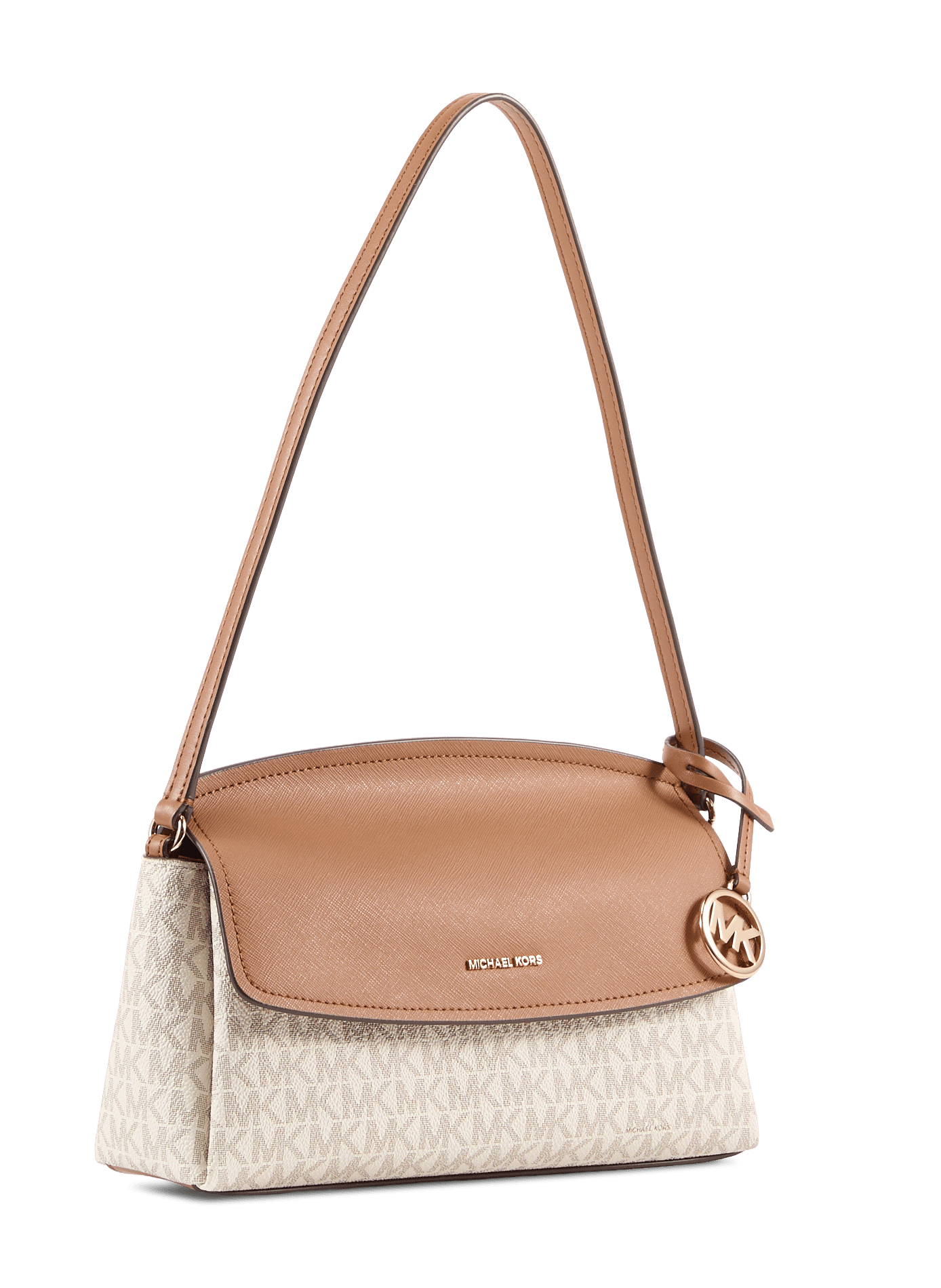 Textured logo print Landry handbag MICHAEL KORS Beige