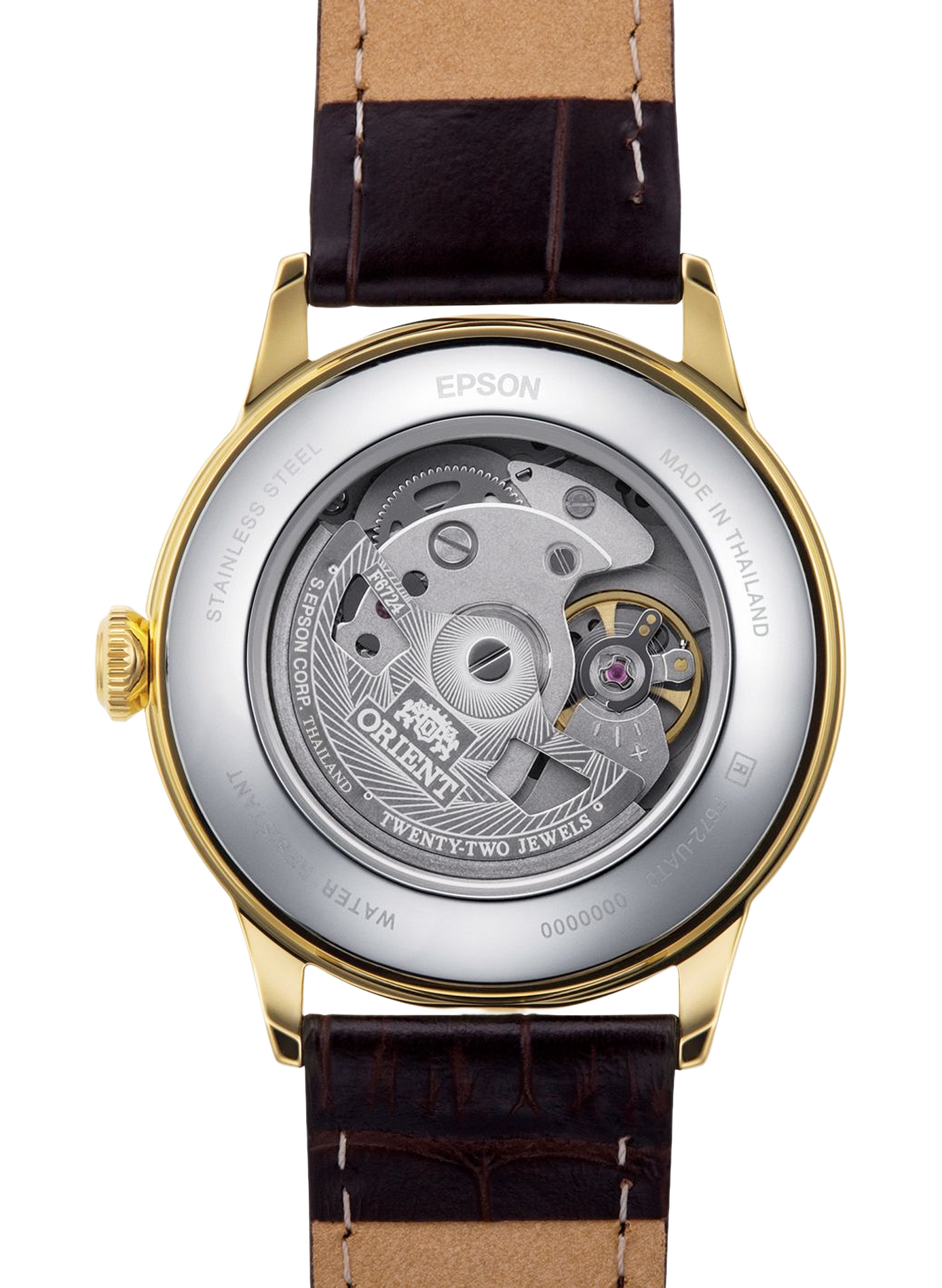 Automatische Bambino Uhr aus Leder ORIENT Golden