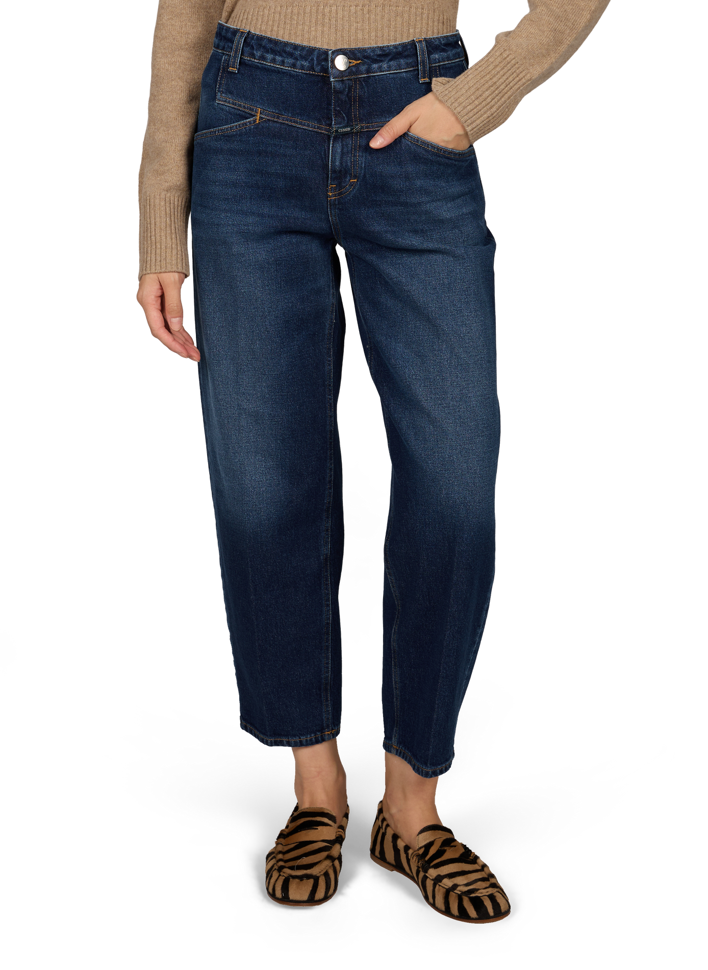 Gerade geschnittene Jeans Stover-X aus Baumwollmischung CLOSED Blau