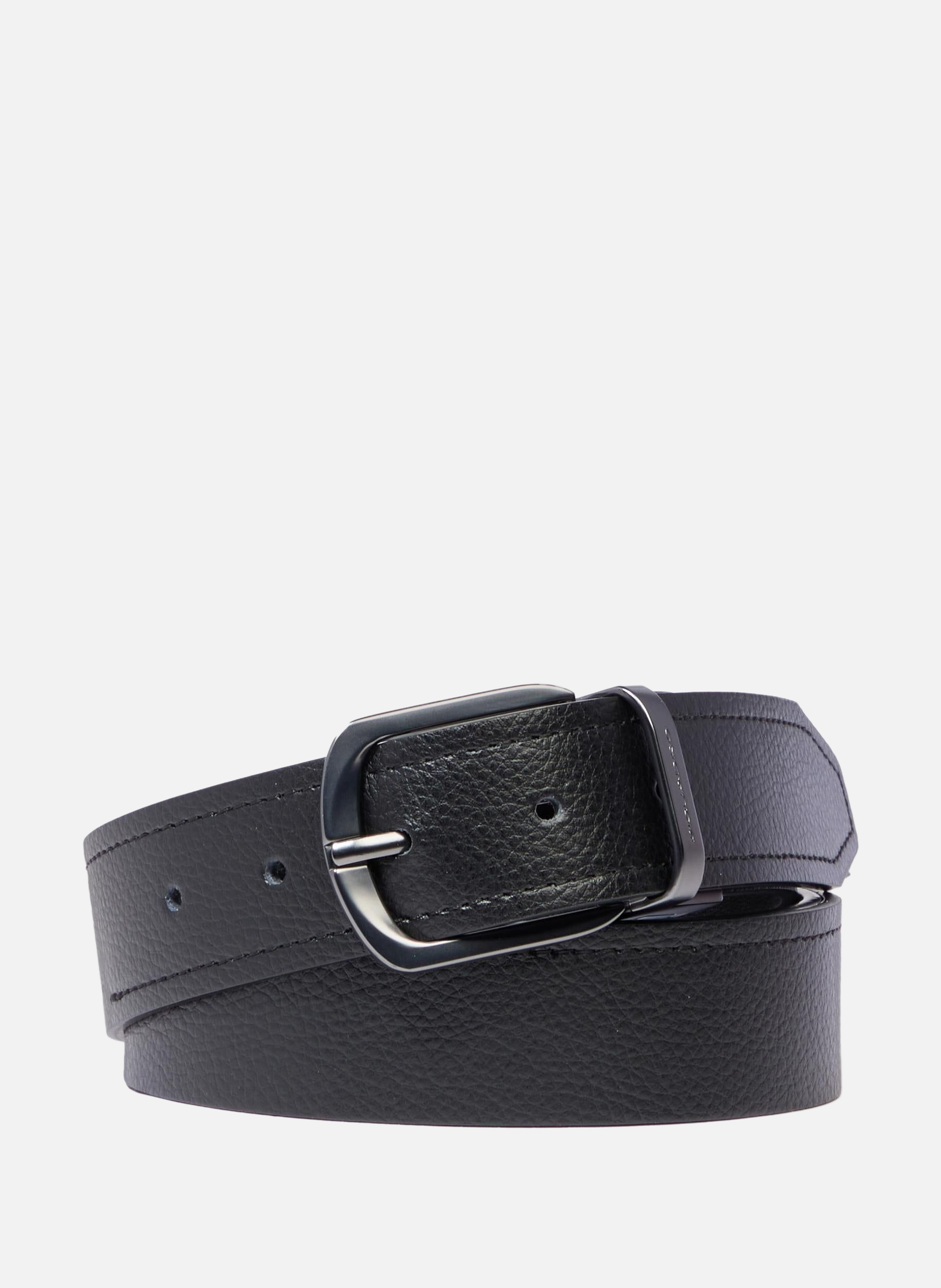 Gürtel herren aus leder mit dornschliesse PIQUADRO Schwarz