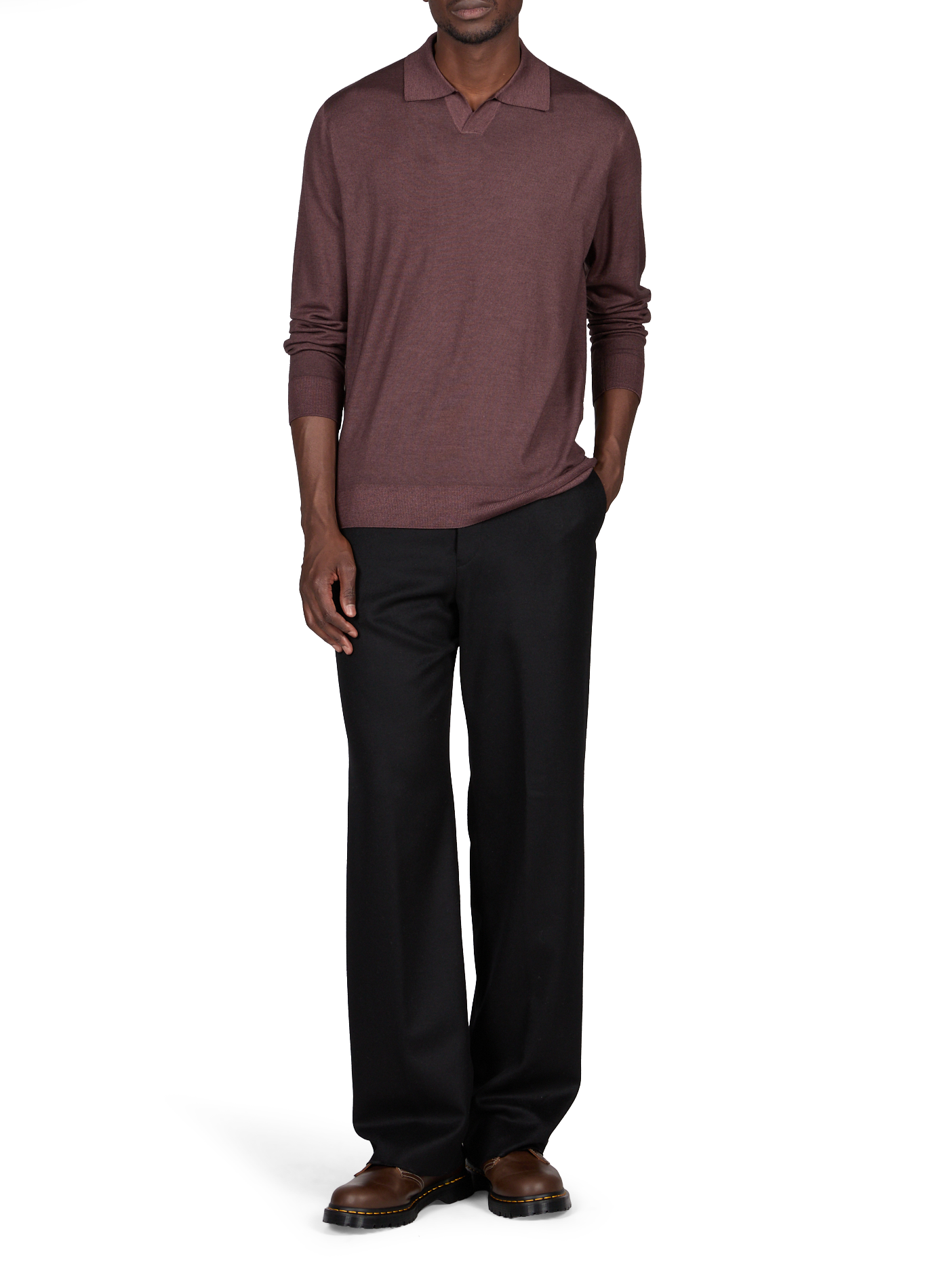 Gerade geschnittener Wollpullover CORNELIANI Braun