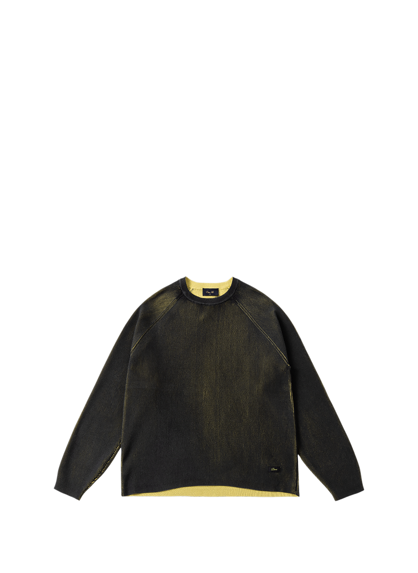 Straight round neck cotton sweater DIME Black