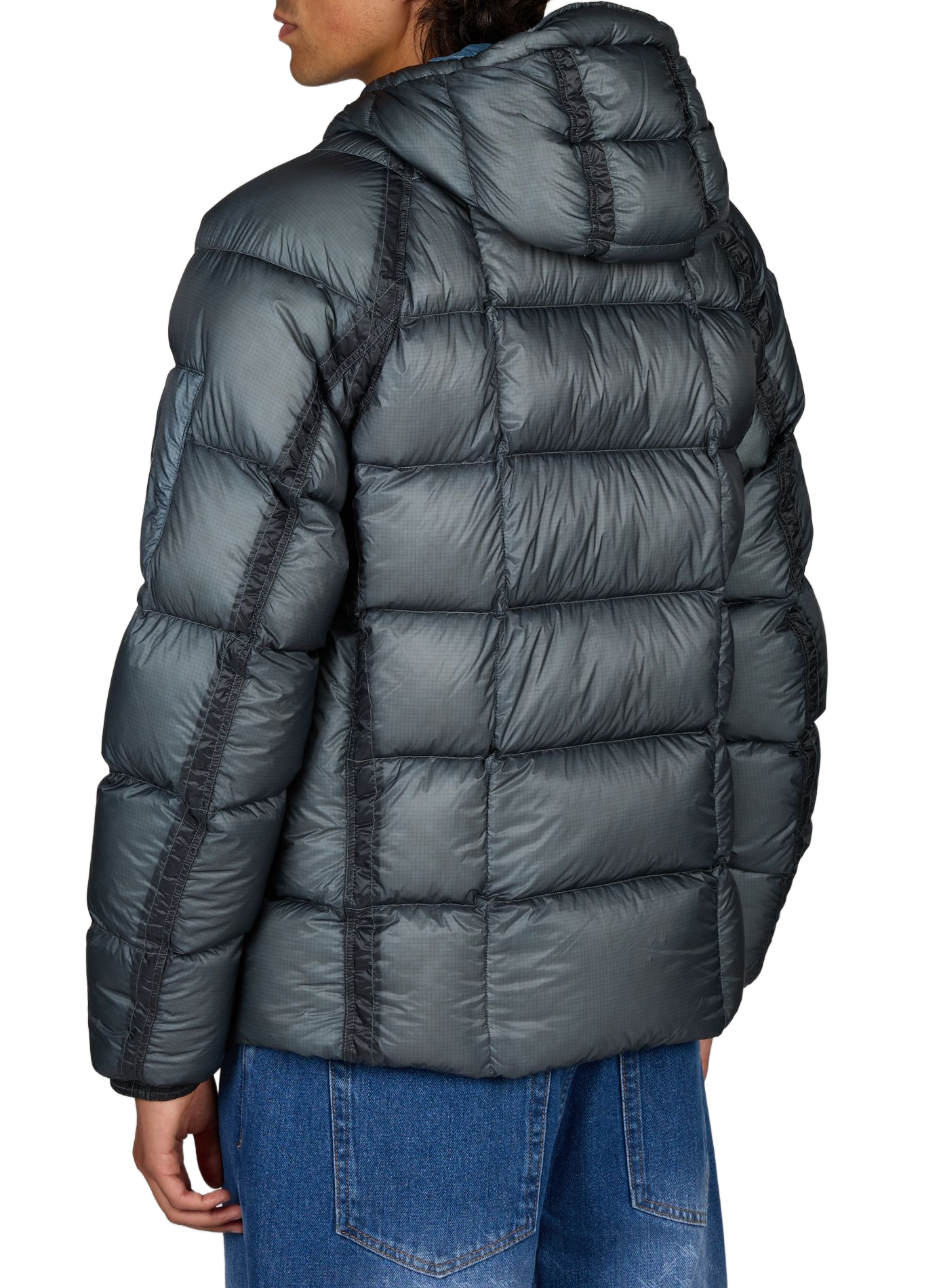 Kurze gesteppte Daunenjacke CP COMPANY Blau