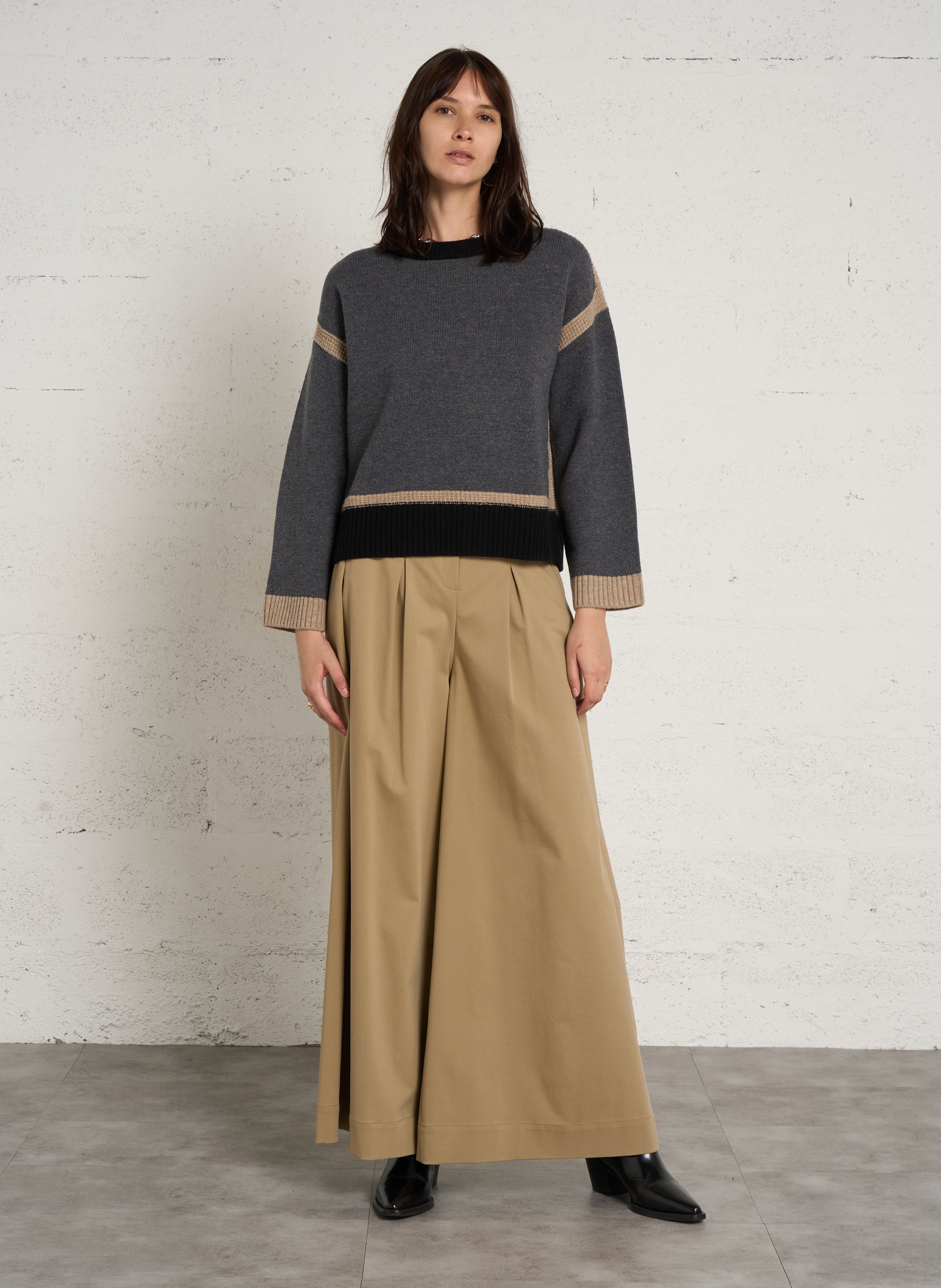 Pull ample en laine ava MAISON 123 Gris