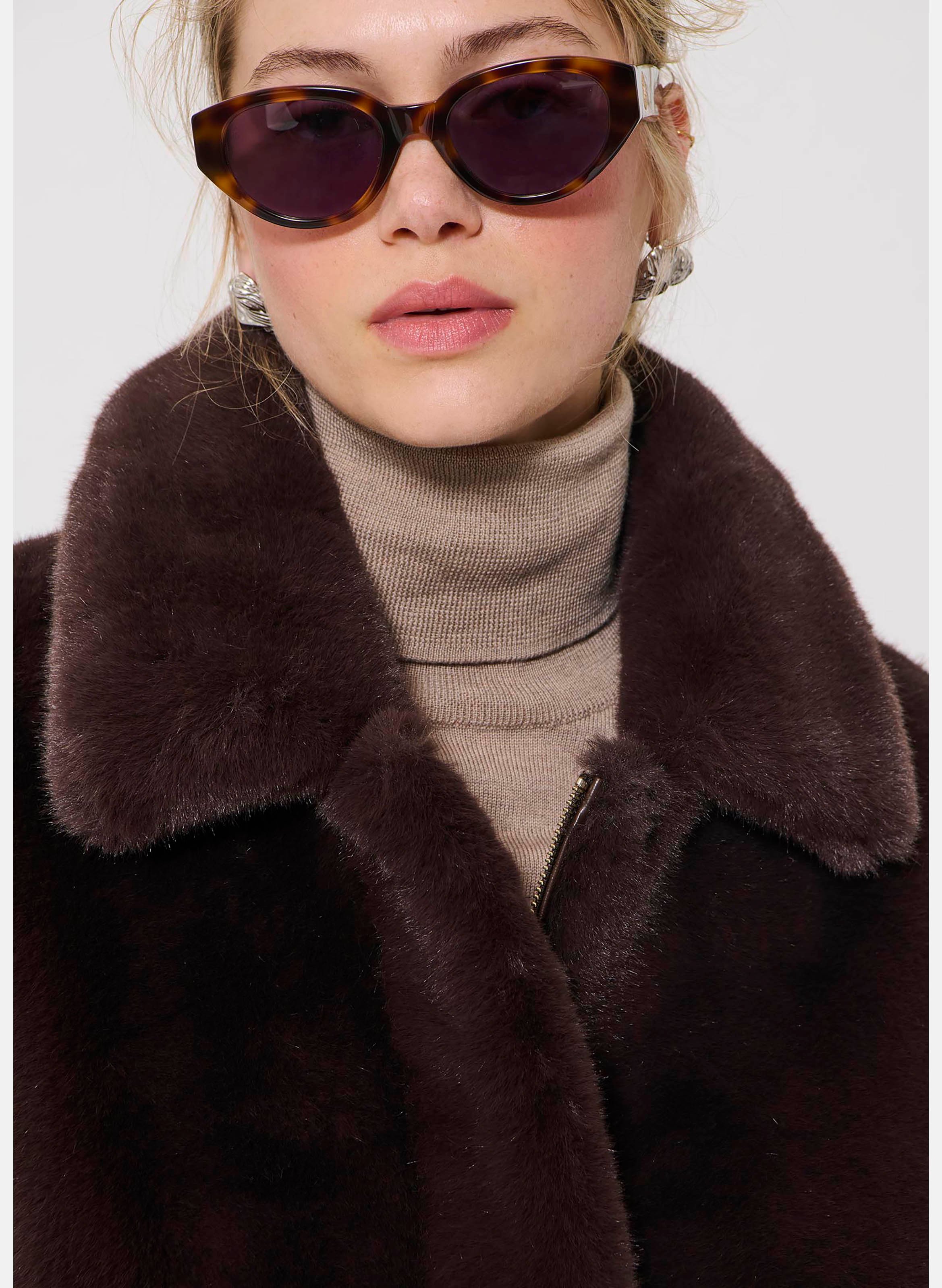 Blouson fausse fourrure bianca TARA JARMON Marron