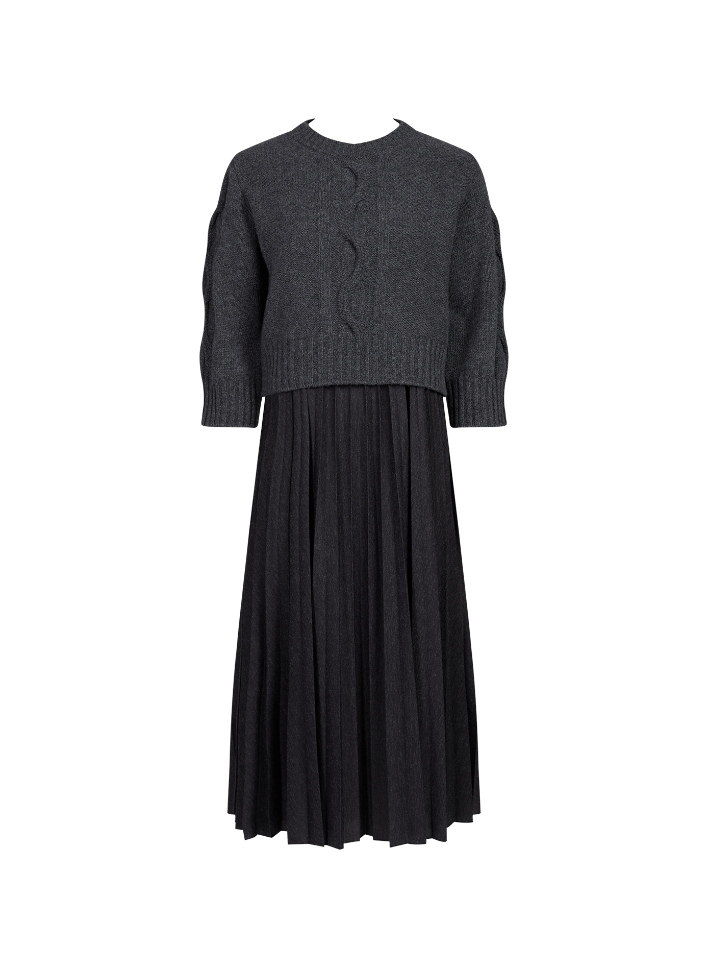 Wkdcalco wool jumper and long dress set MAX MARA WEEK END Grey