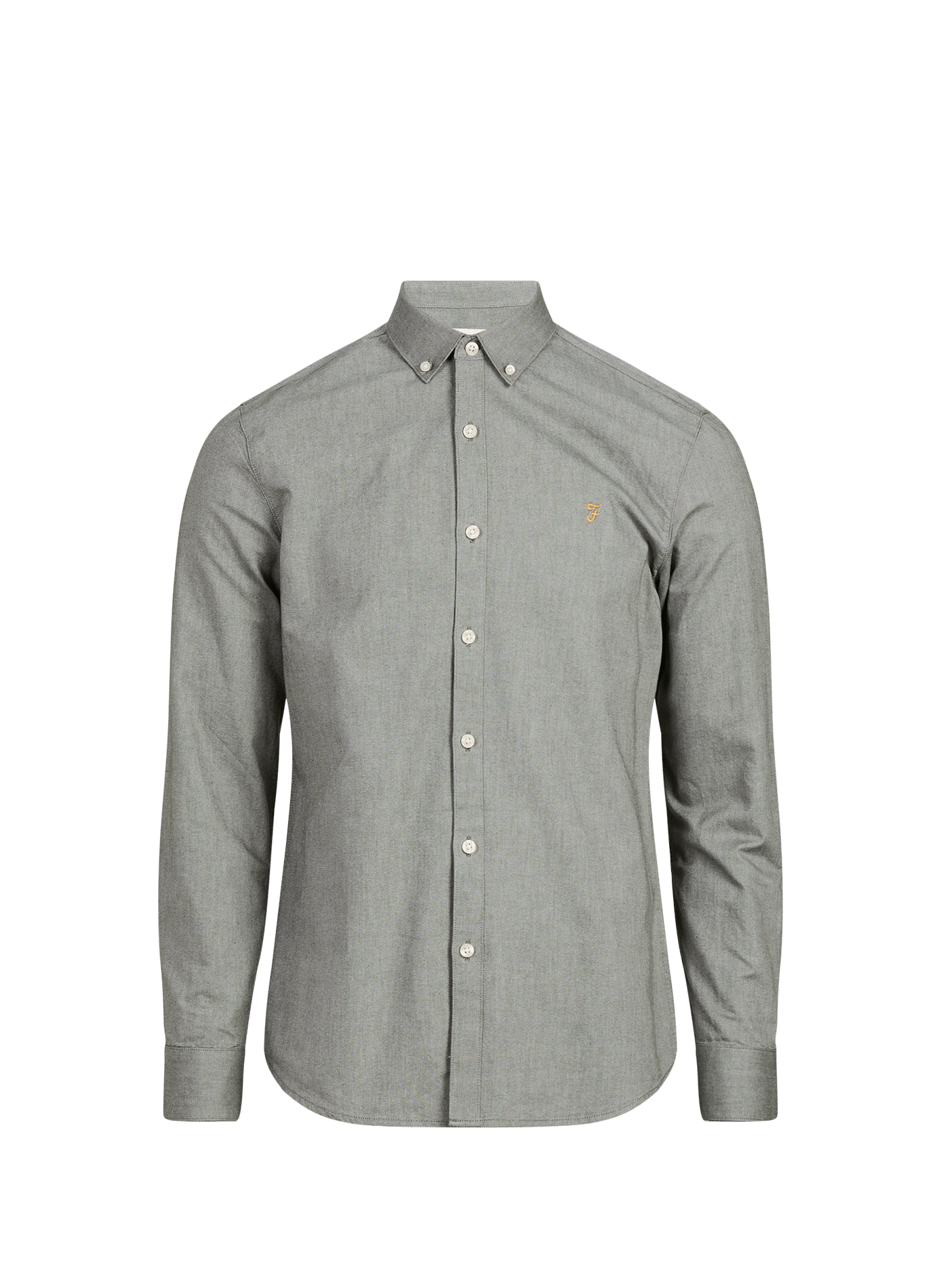 Chemise droite à logo brodé en coton FARAH Vert