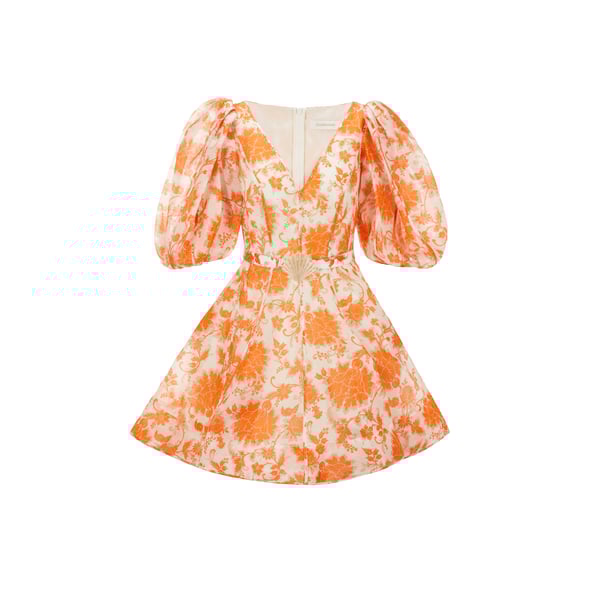 Robe Postcard en soie et lin