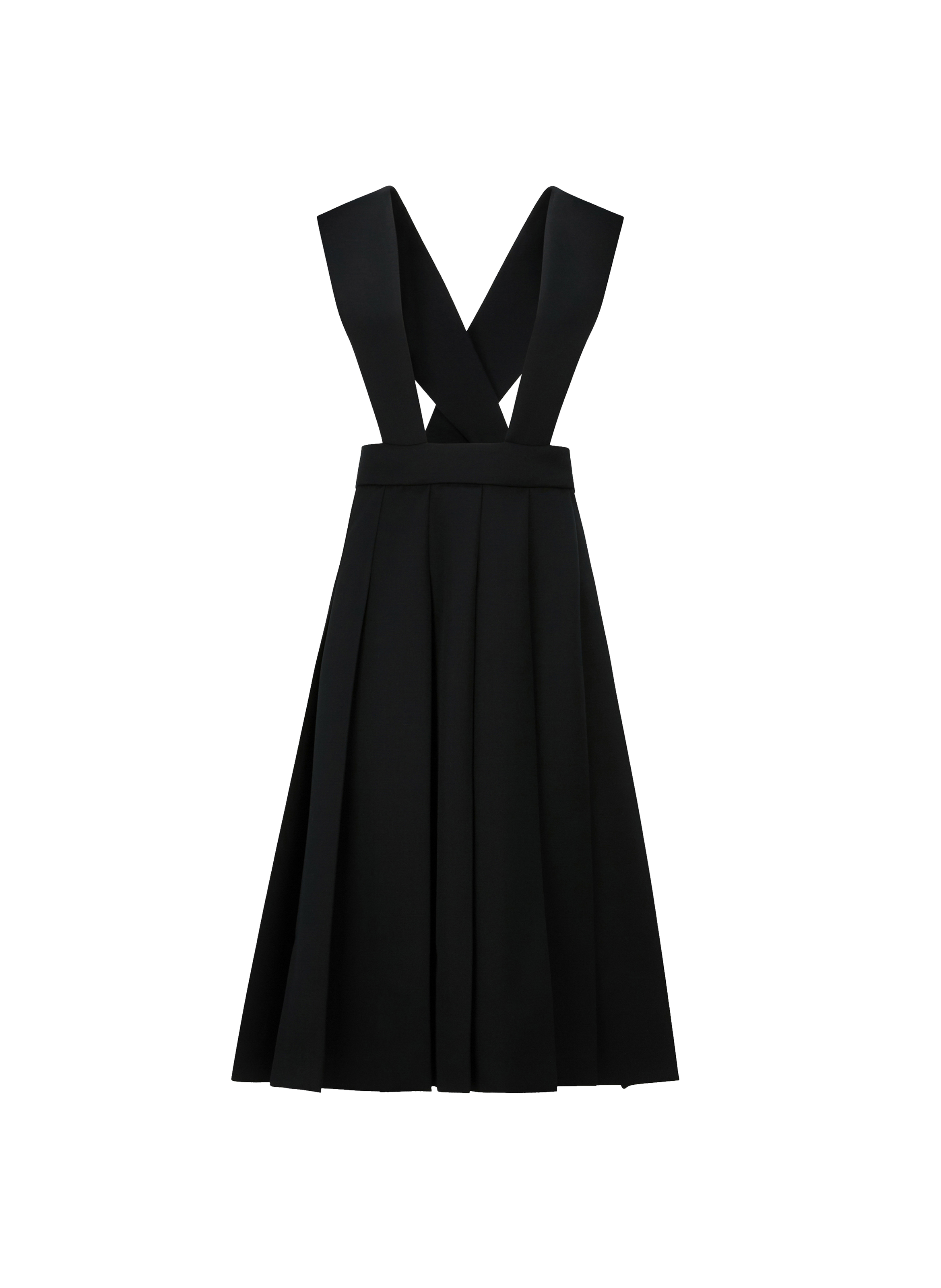 Robe à bretelles croisées en laine vierge