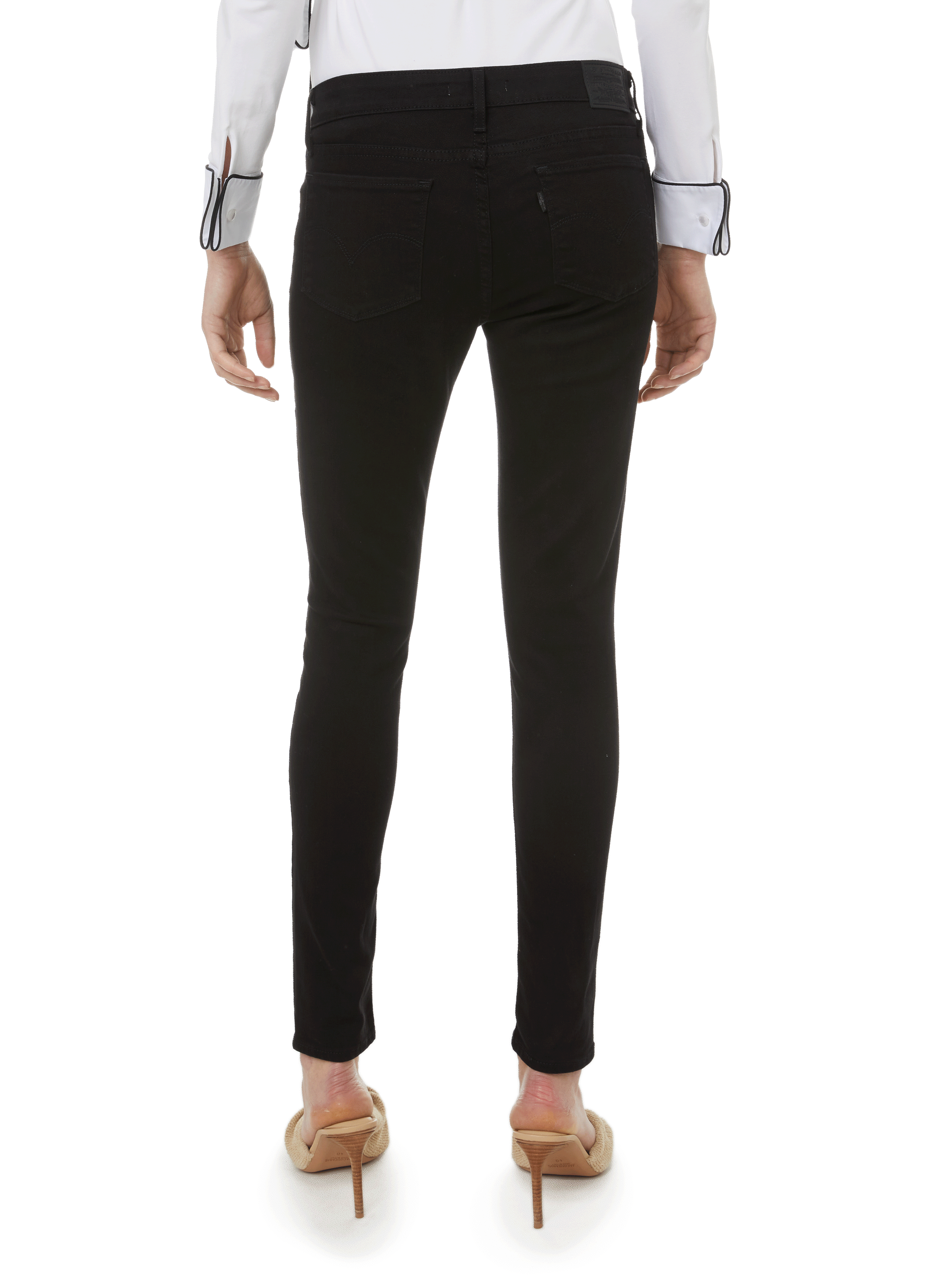 Jean 711 Skinny en lyocell et coton LEVI'S Noir