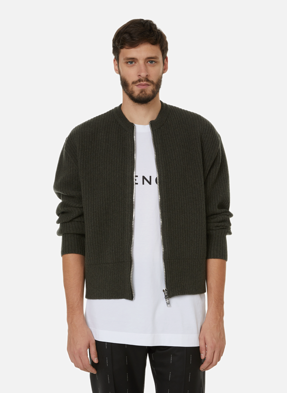 GIVENCHY Oversized wool cardigan  Green