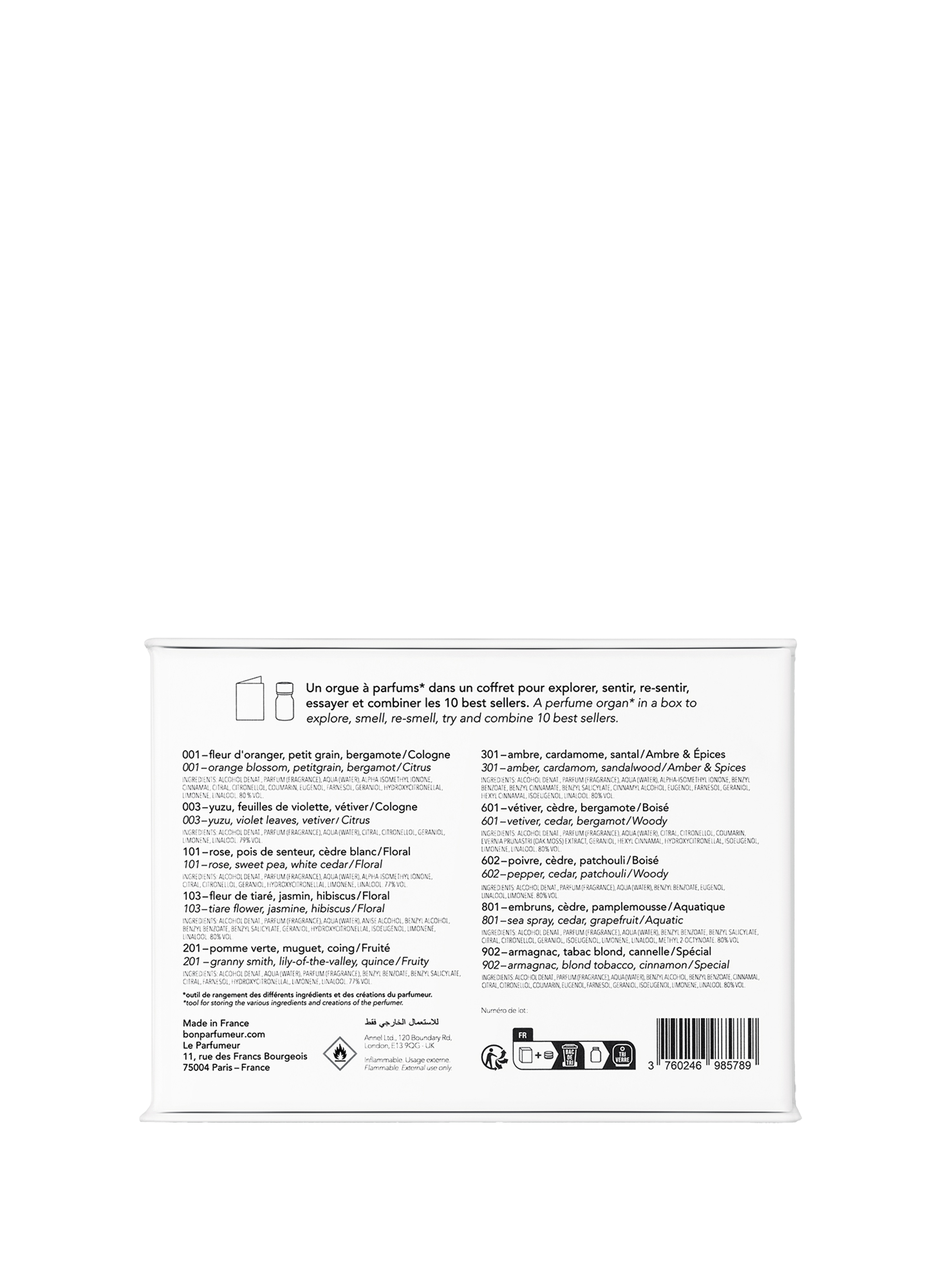 Best-Sellers Set - 10 mini perfumes BON PARFUMEUR No color