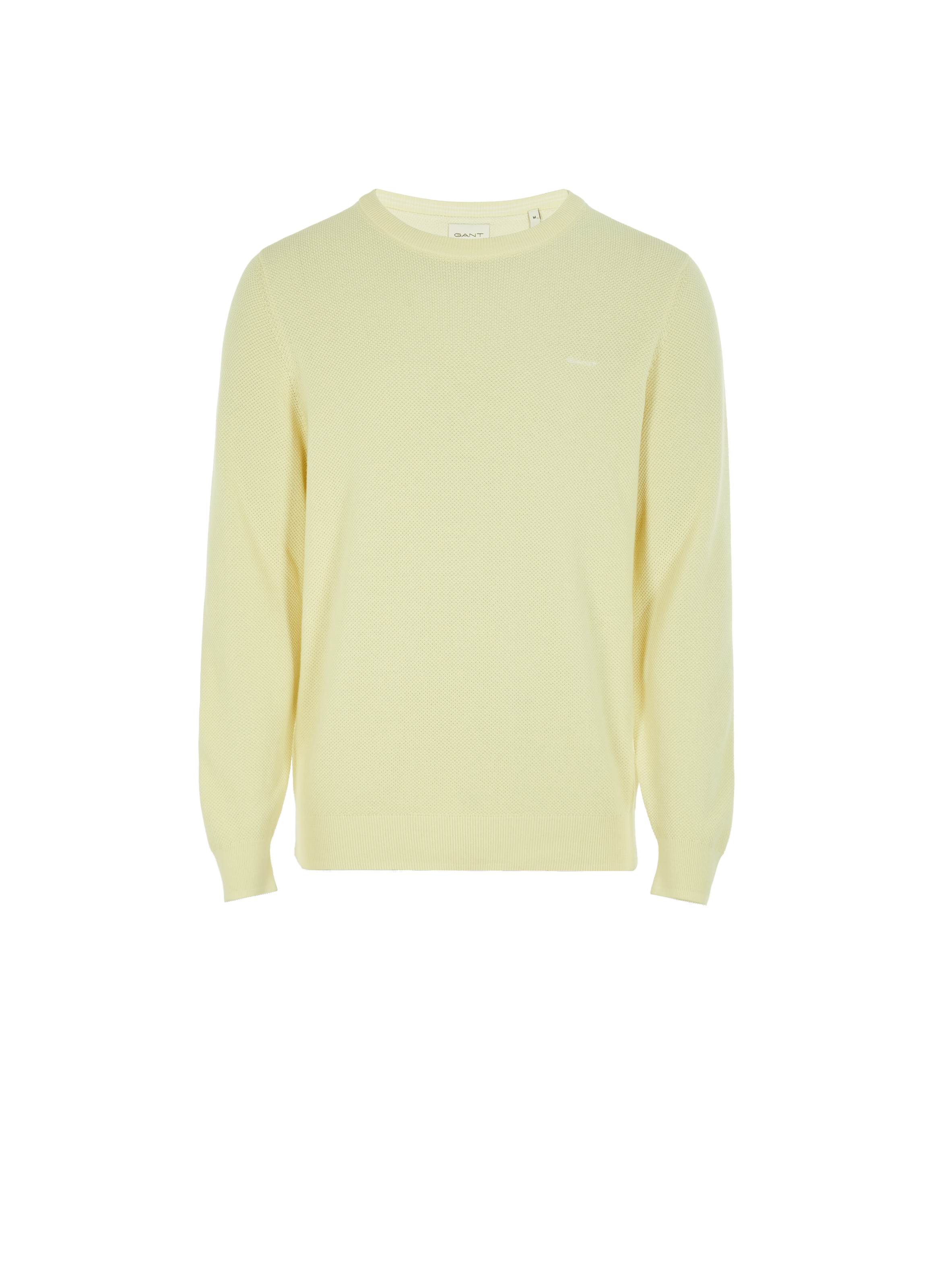 Cotton piqué knit jumper GANT Yellow