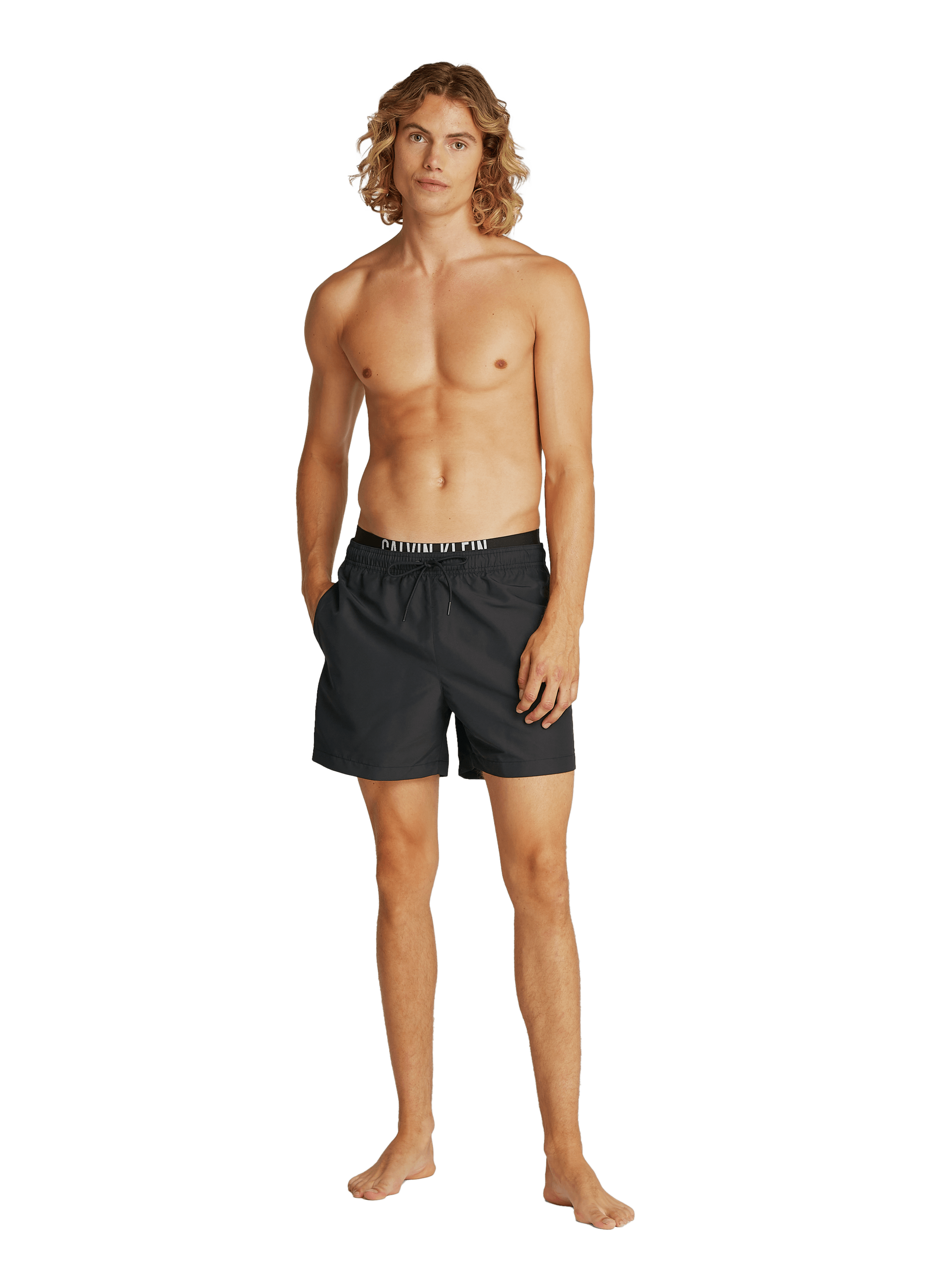 Short de bain à logo CALVIN KLEIN Noir