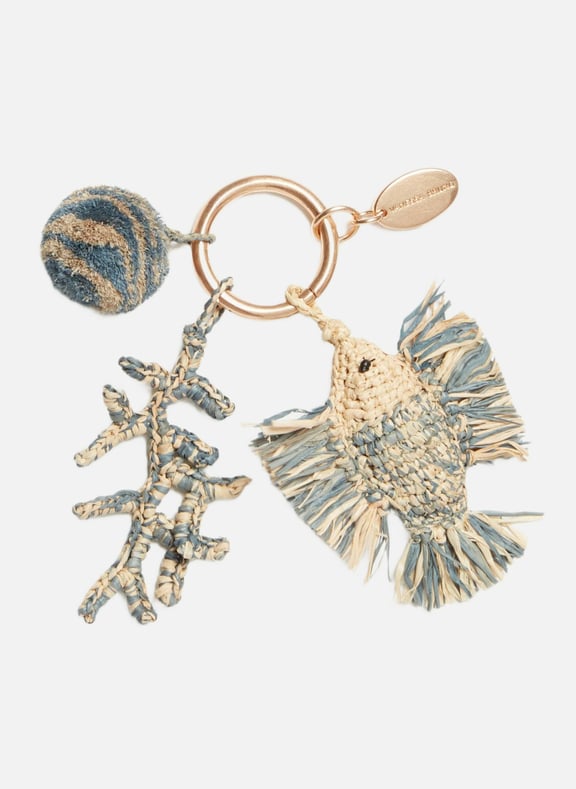 Charm poisson en raphia Multicolore by VANESSA BRUNO VANESSA BRUNO Charm poisson en raphia Multicolore