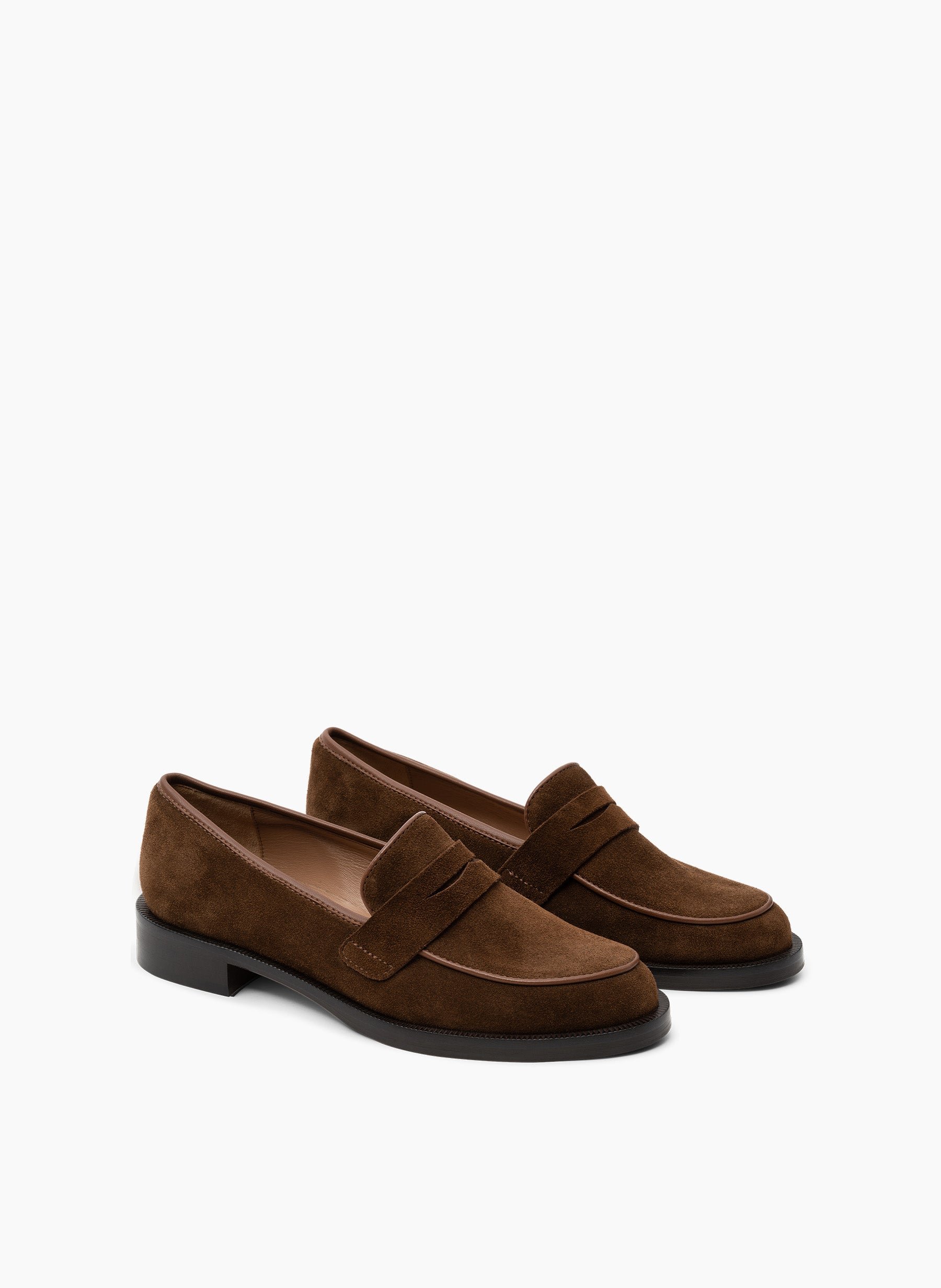 Mocassins baker en veau velours Marron