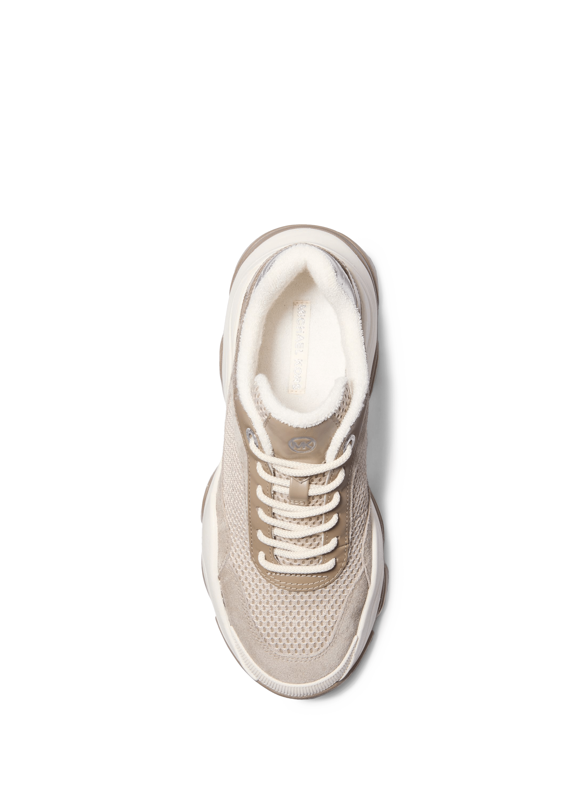 Baskets Atlas en maille et cuir  MICHAEL KORS Beige
