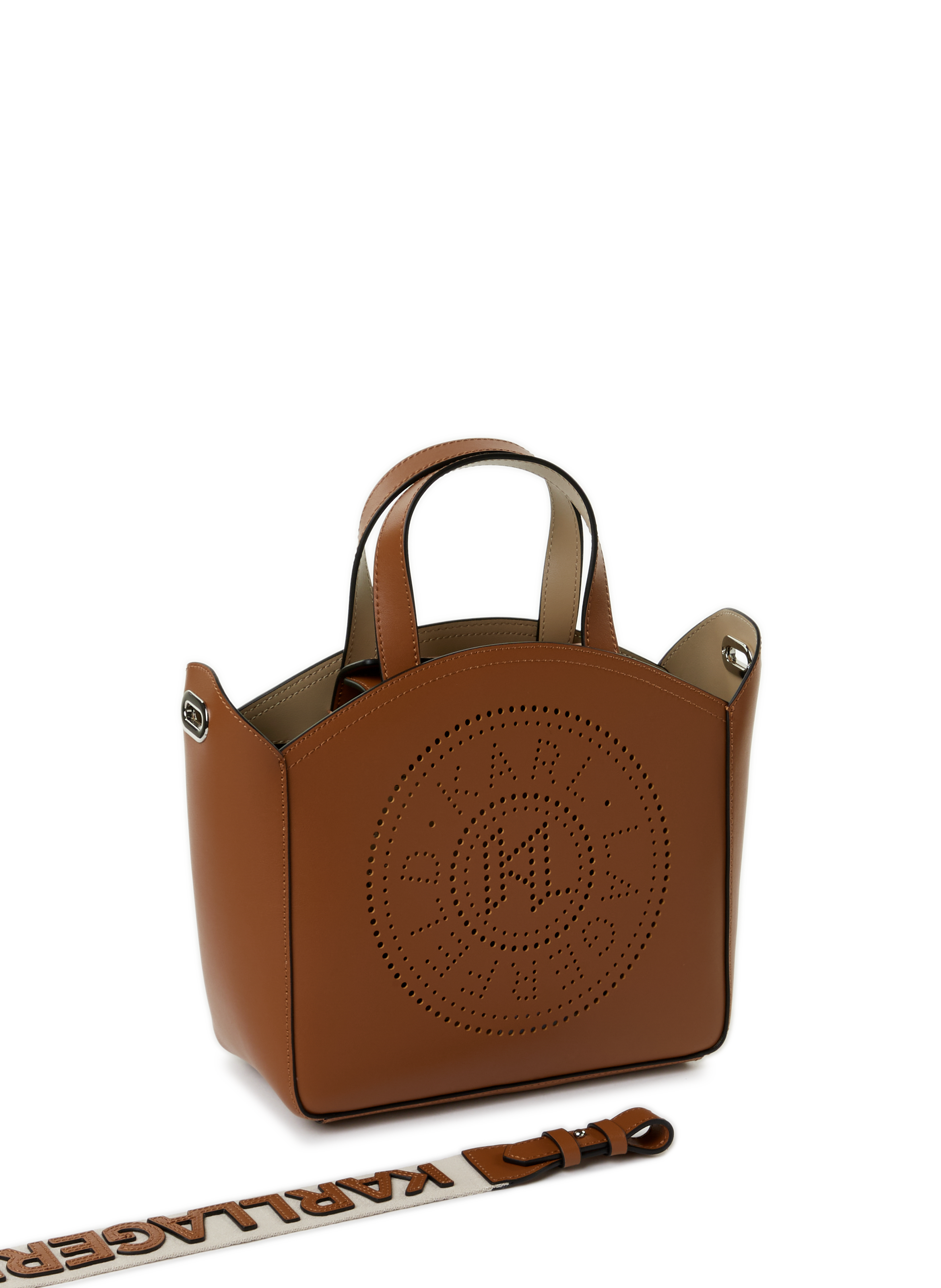 Sac à main en cuir KARL LAGERFELD Marron