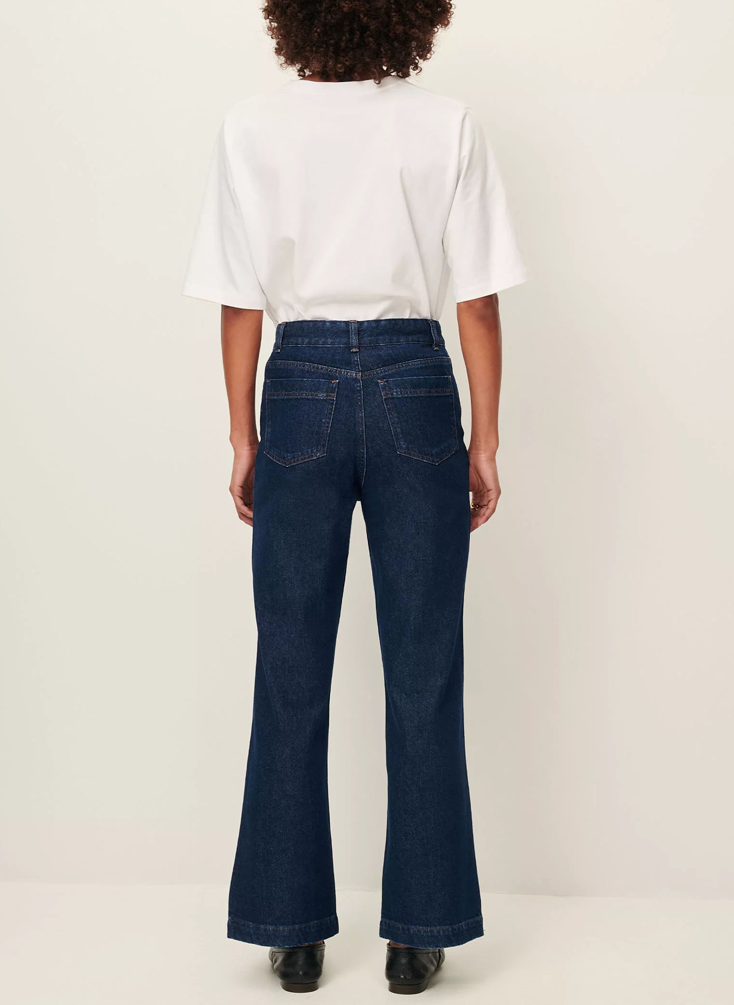 Jean bootcut taille mi-haute en coton davis SESSUN Bleu