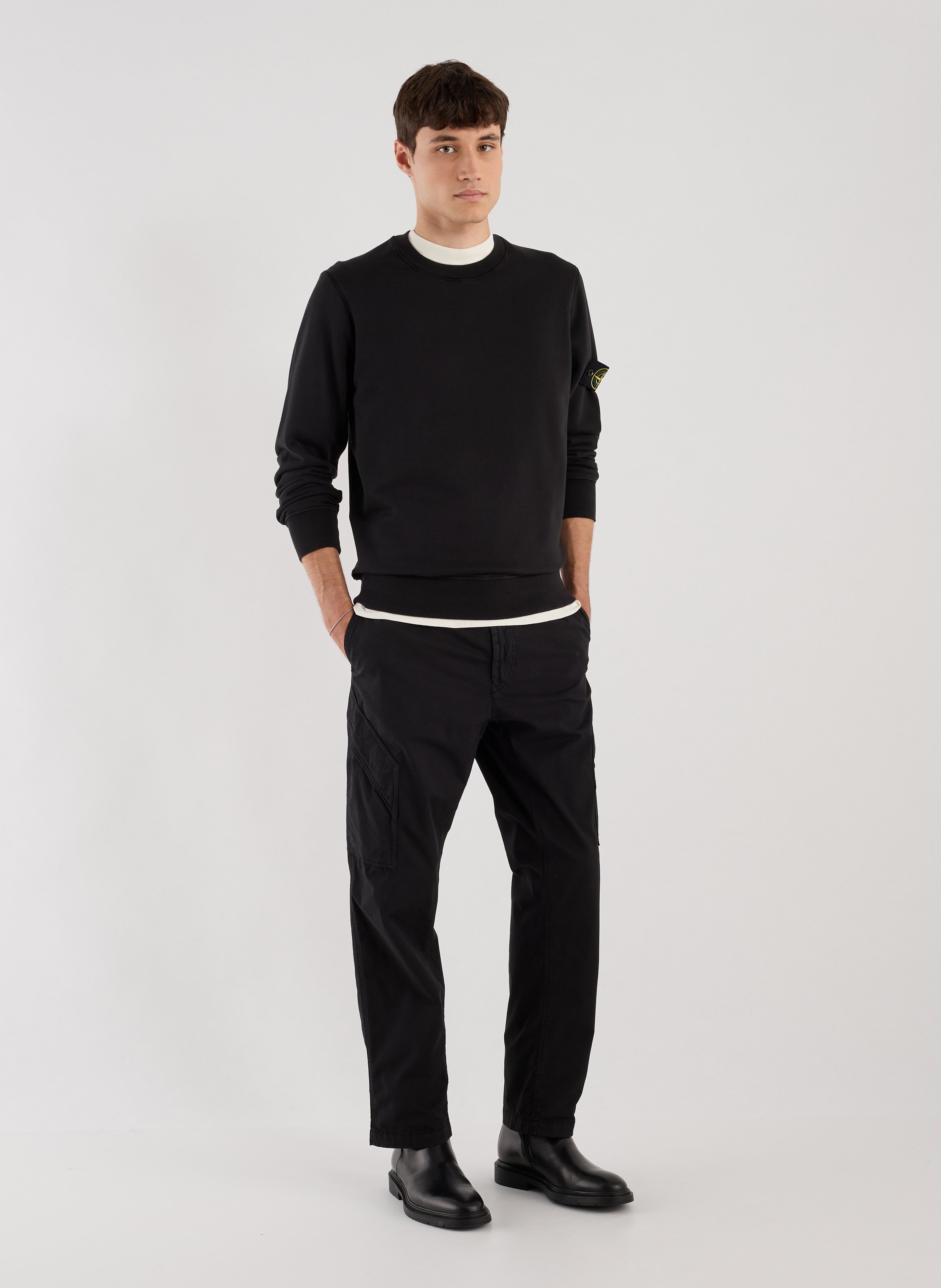 Cotton sweatshirt STONE ISLAND Black