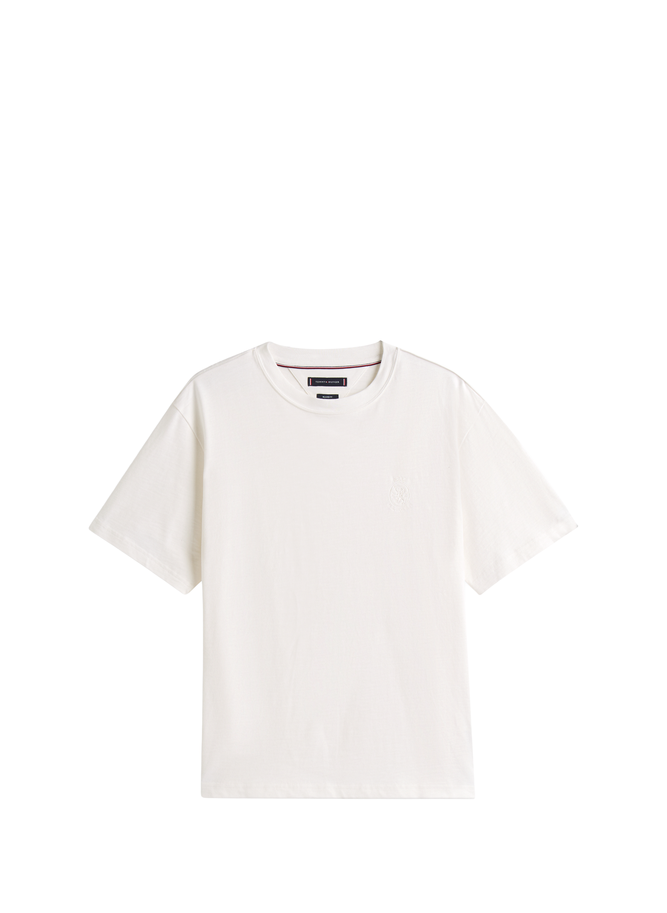 Cotton round-neck T-shirt TOMMY HILFIGER White