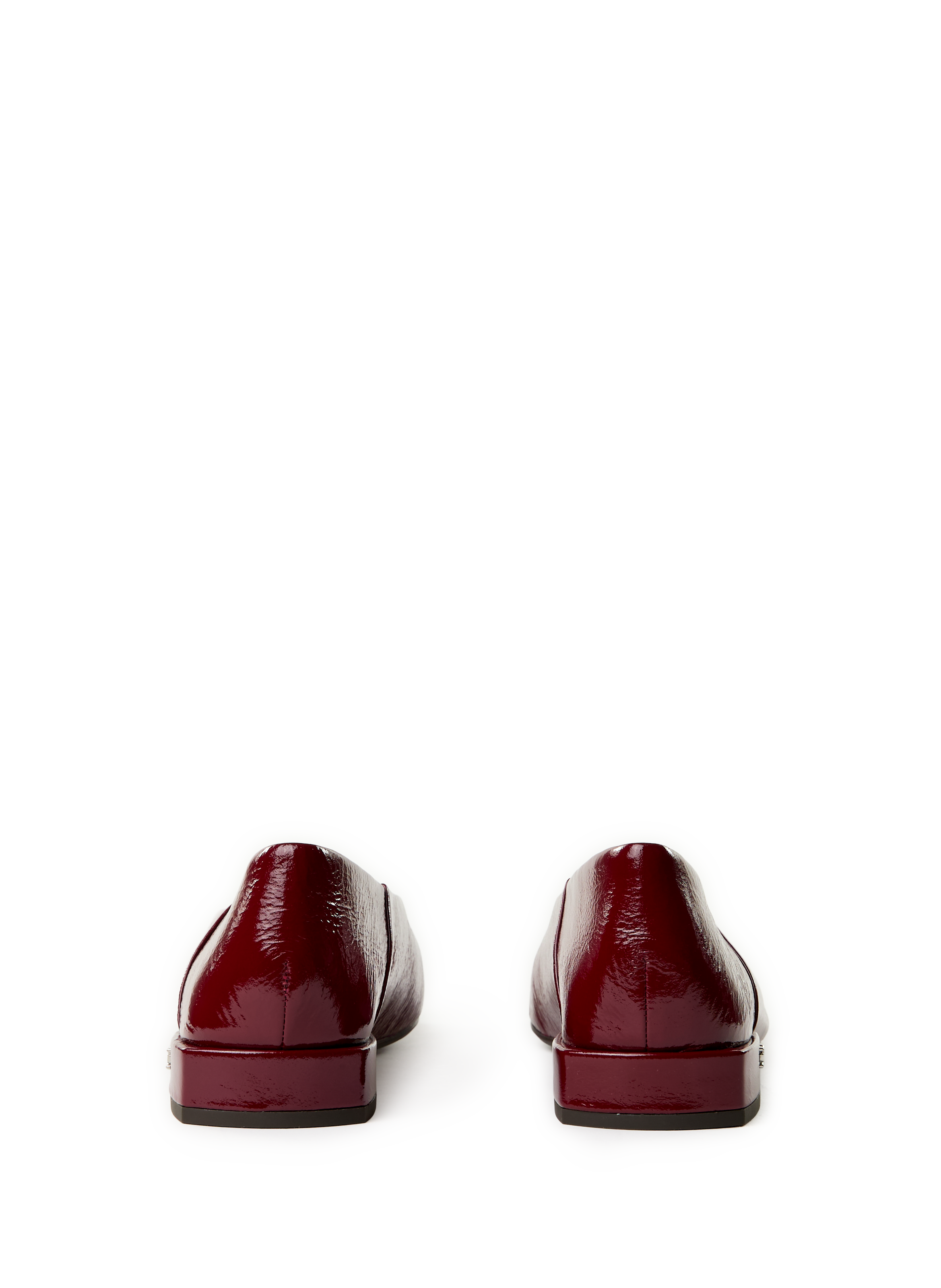 Ballerines vernies à talon en cuir SAM EDELMAN Rouge