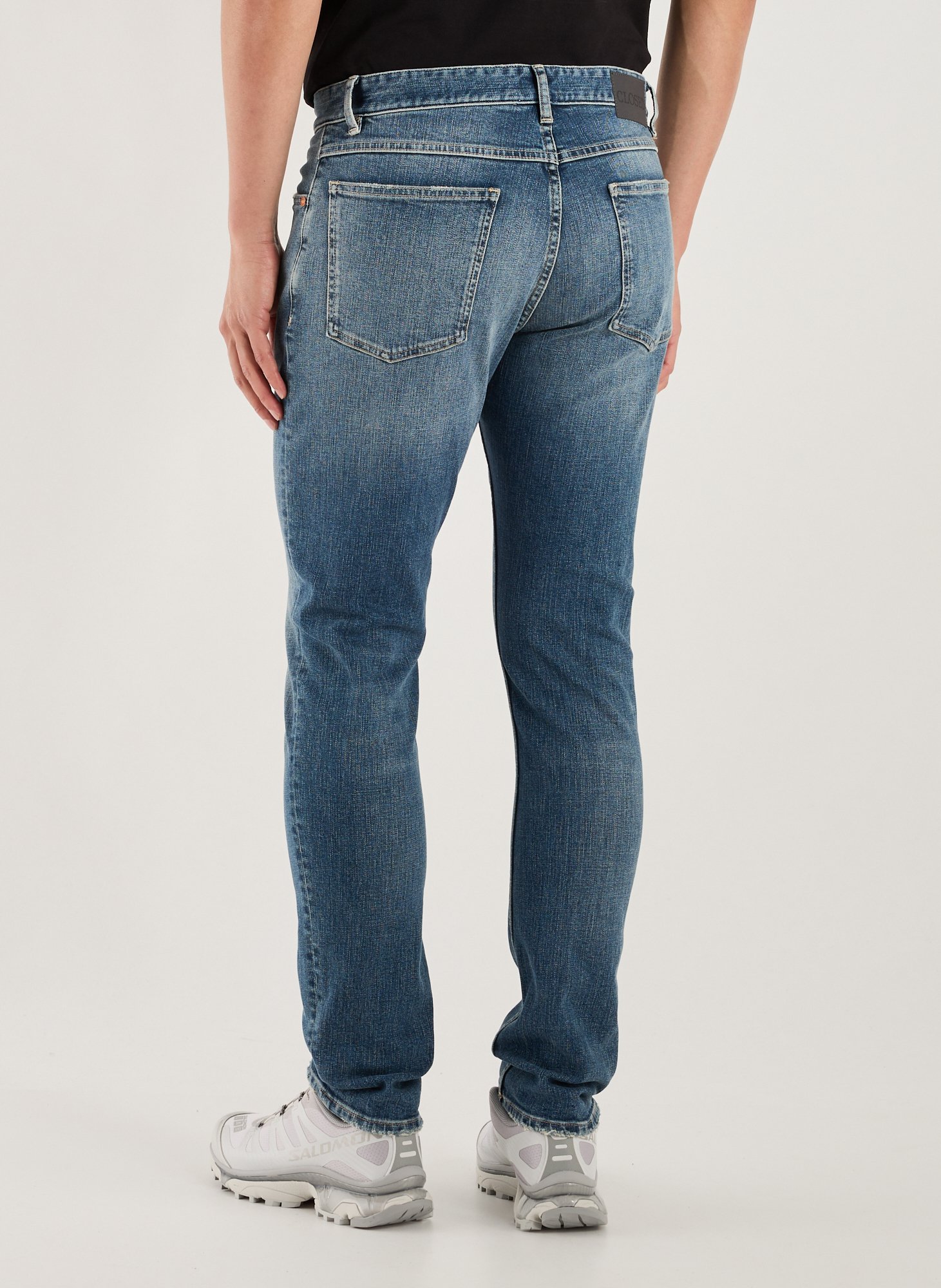 Jean slim en coton mélangé CLOSED Bleu