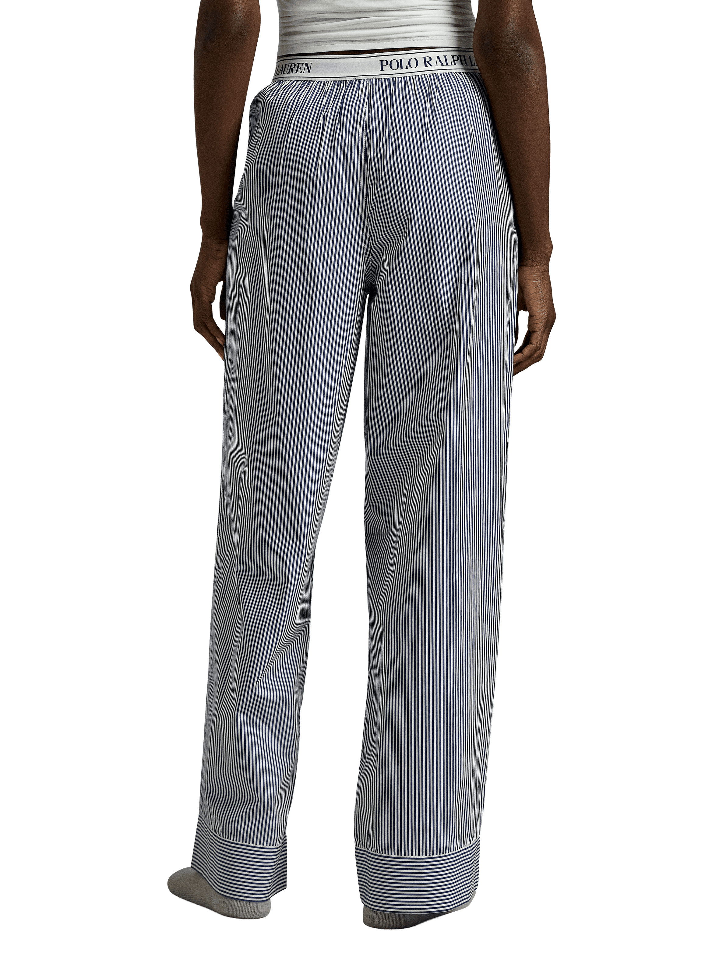 Pantalon de pyjama rayé en coton POLO RALPH LAUREN Bleu