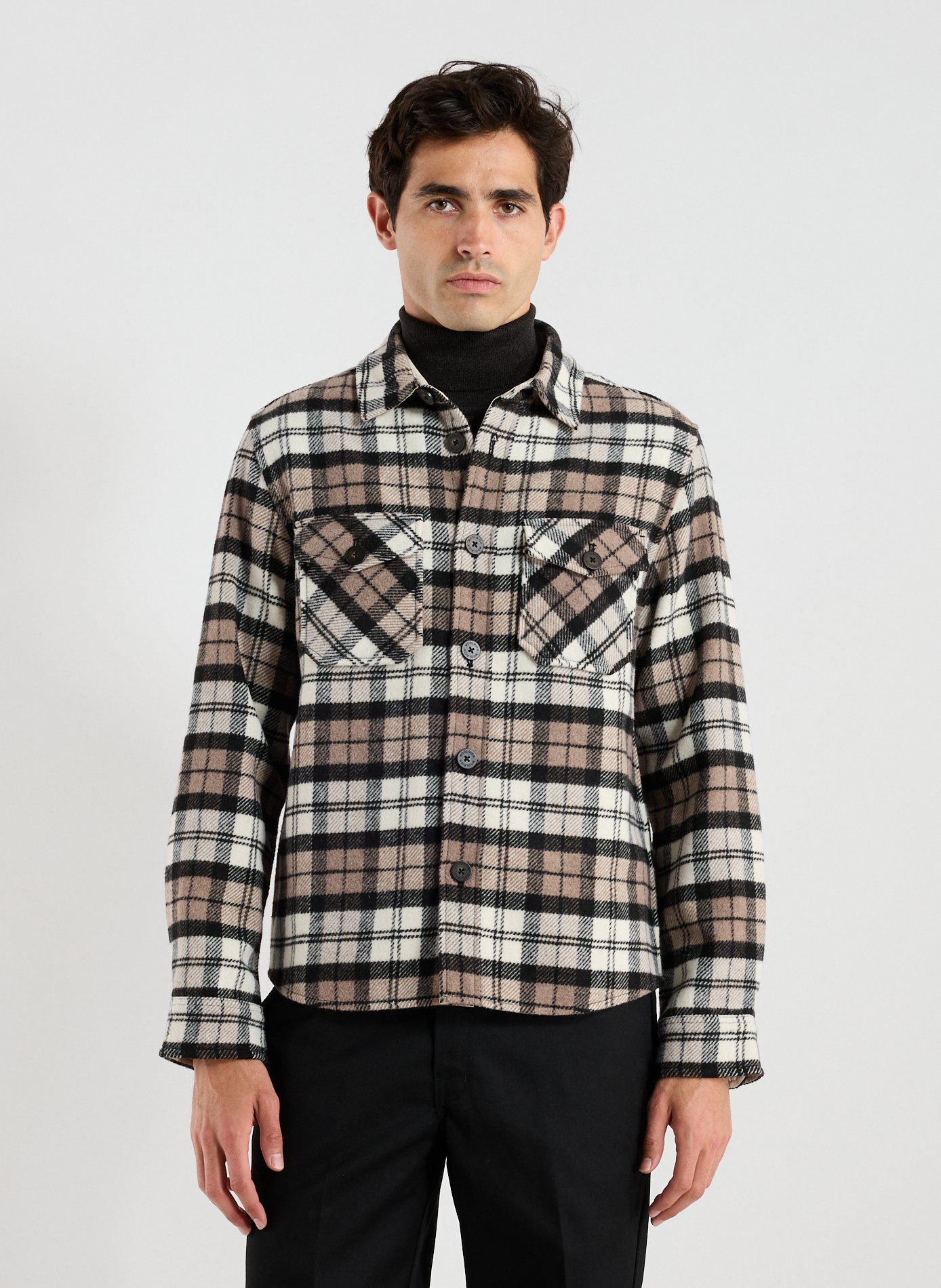 WOOLRICH Chemise col classique à carreaux Multicolore