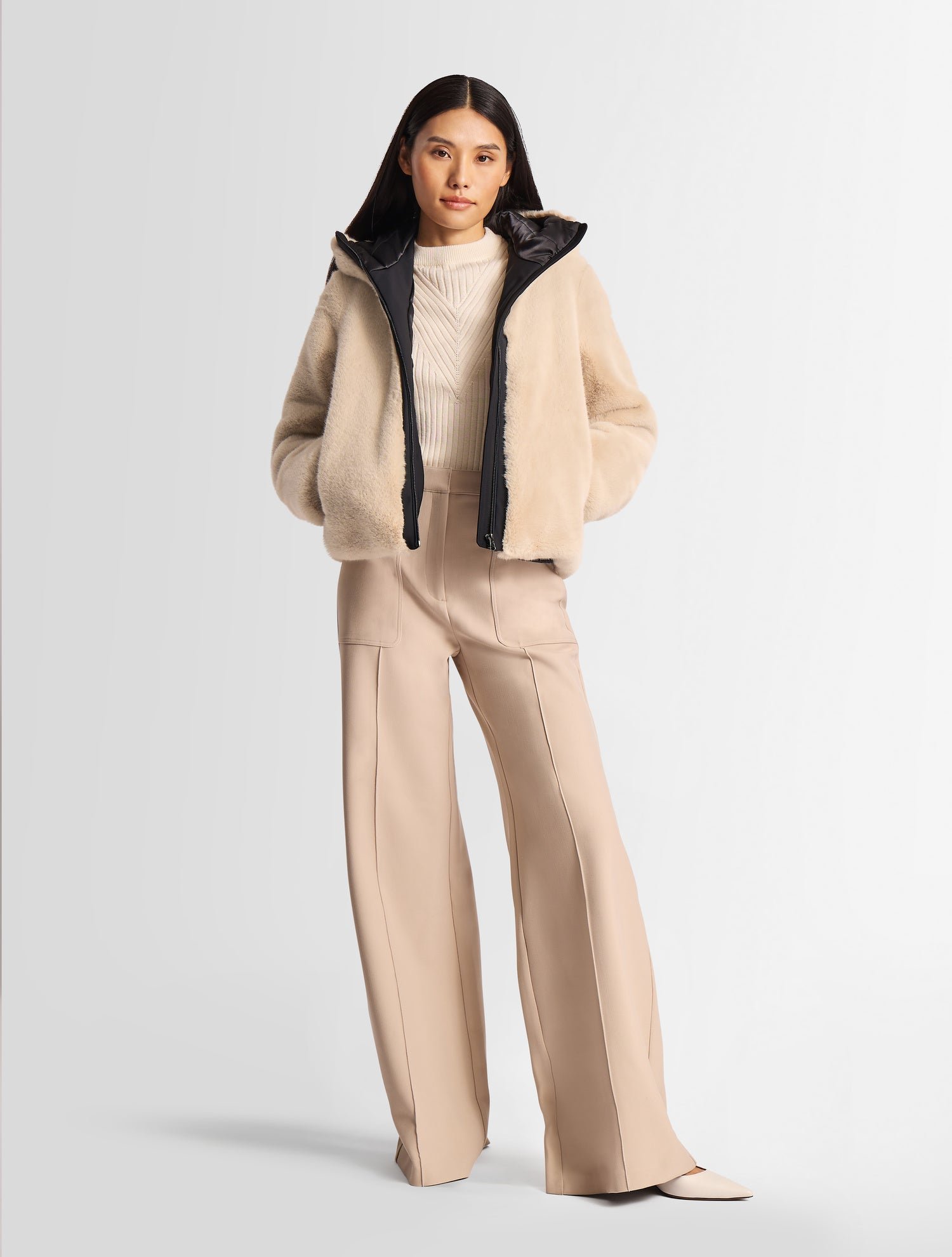 Veste mongiea alpine col montant coupe regular FUSALP Blanc