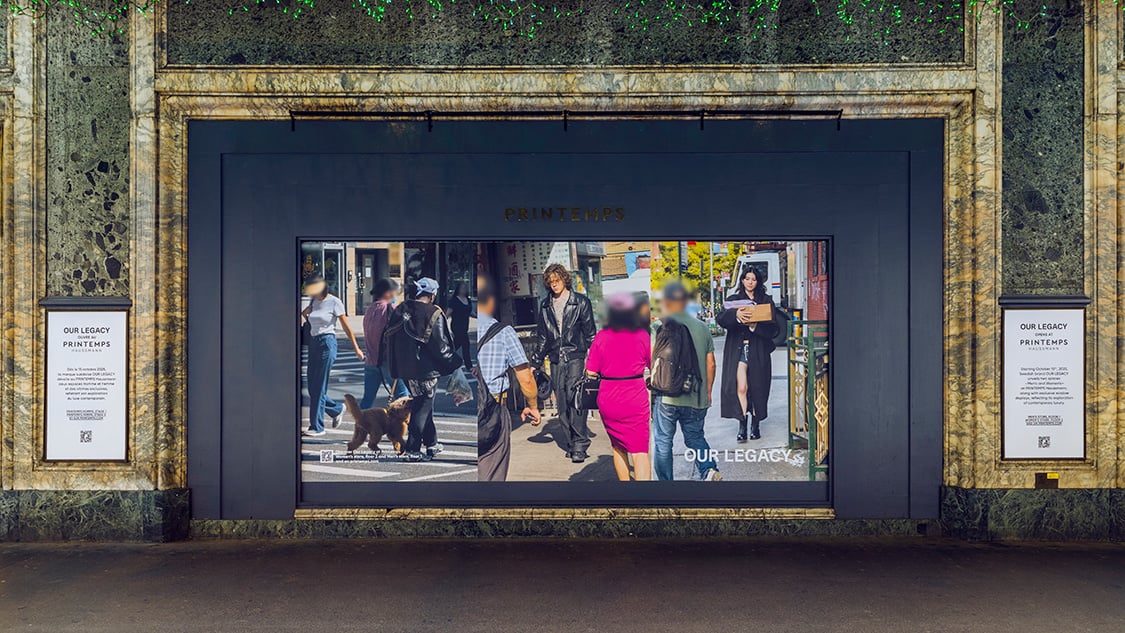vitrine Printemps Haussmann campagne Our Legacy
