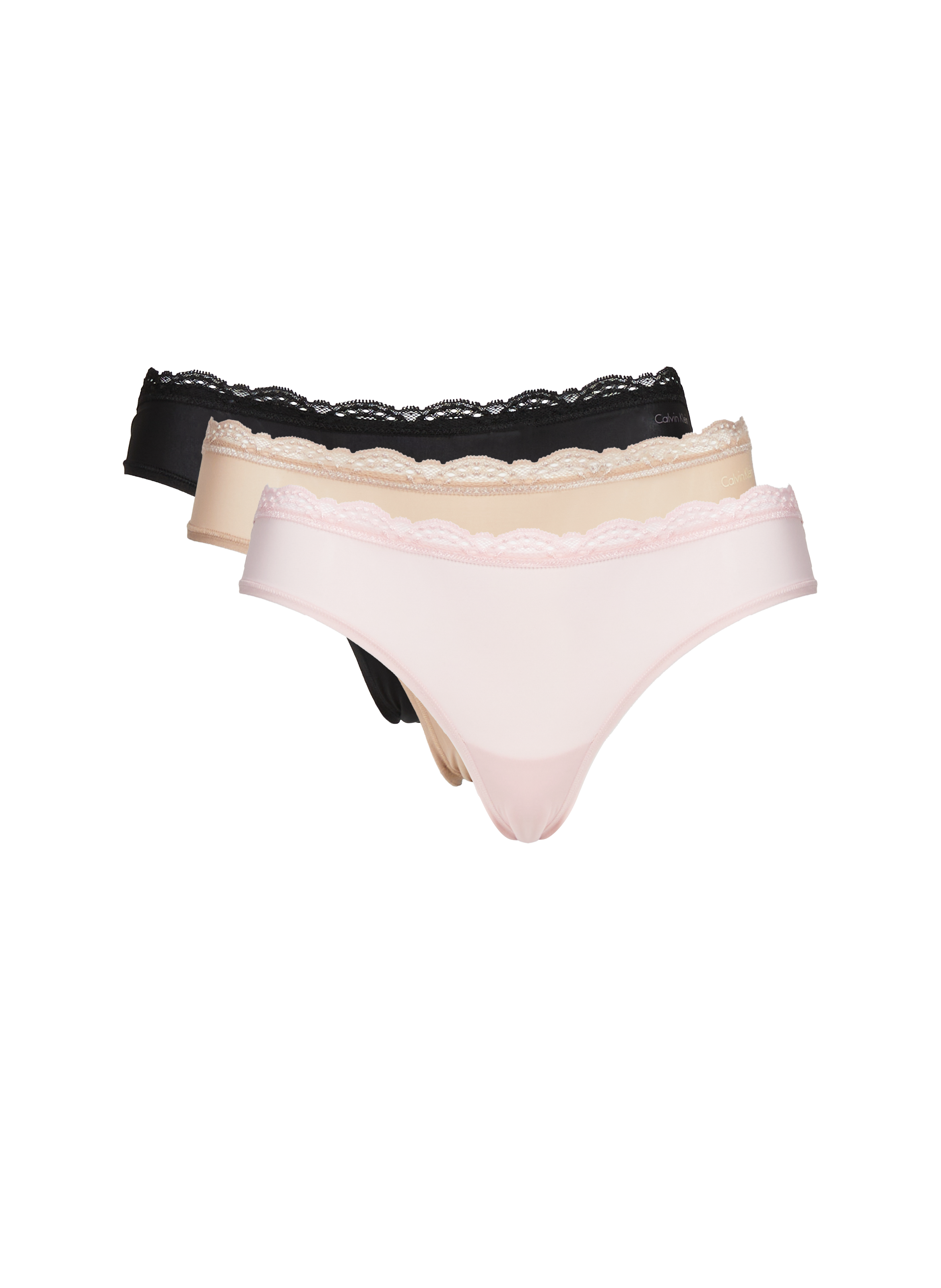 CALVIN KLEIN Lot de trois culotte à dentelle Multicolour