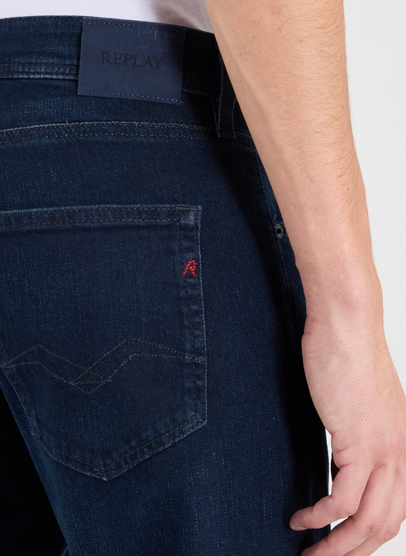 Jeans en coton mélangé REPLAY Bleu