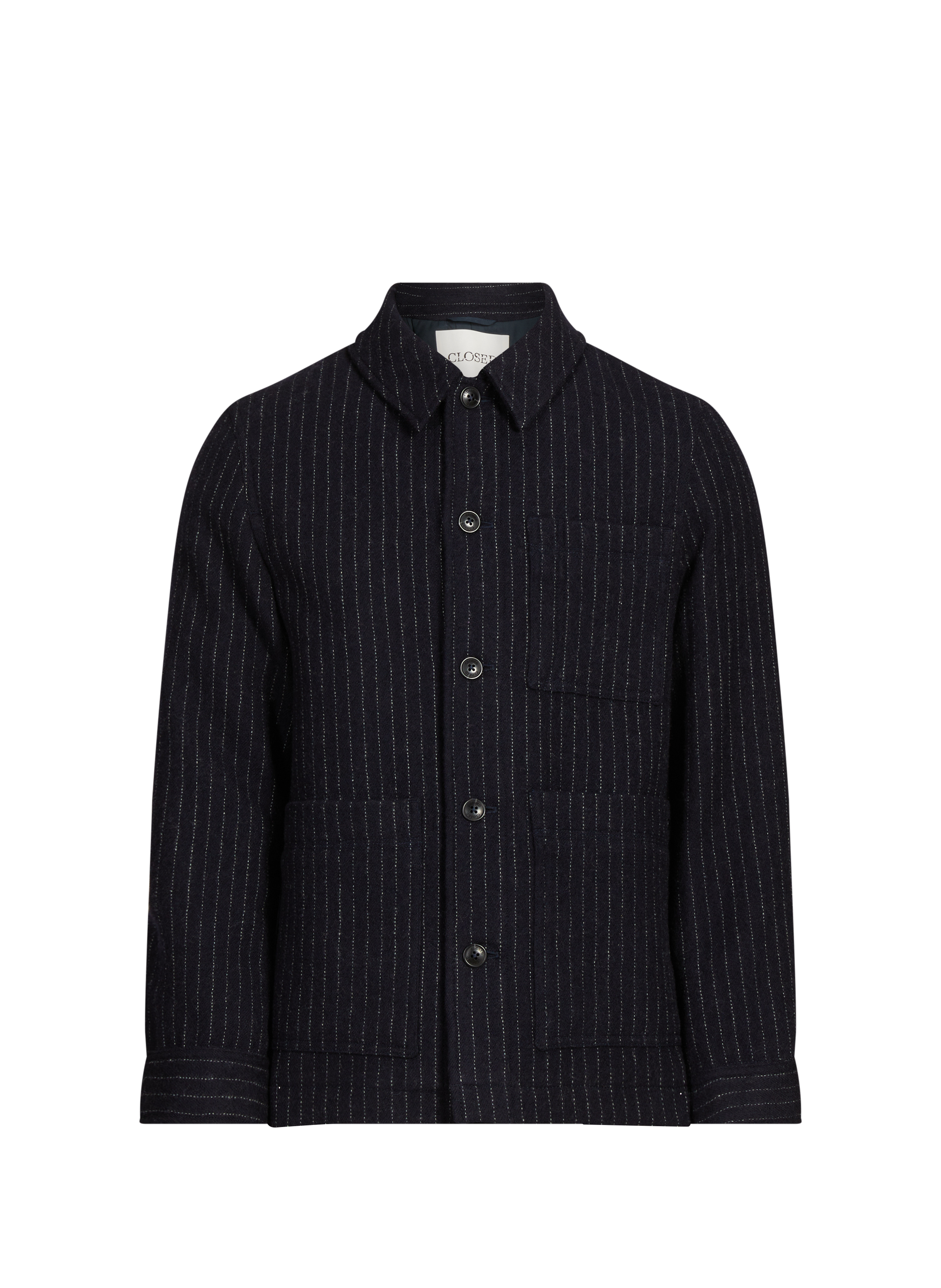 CLOSED Jacket with classic collar in virgin wool Blue